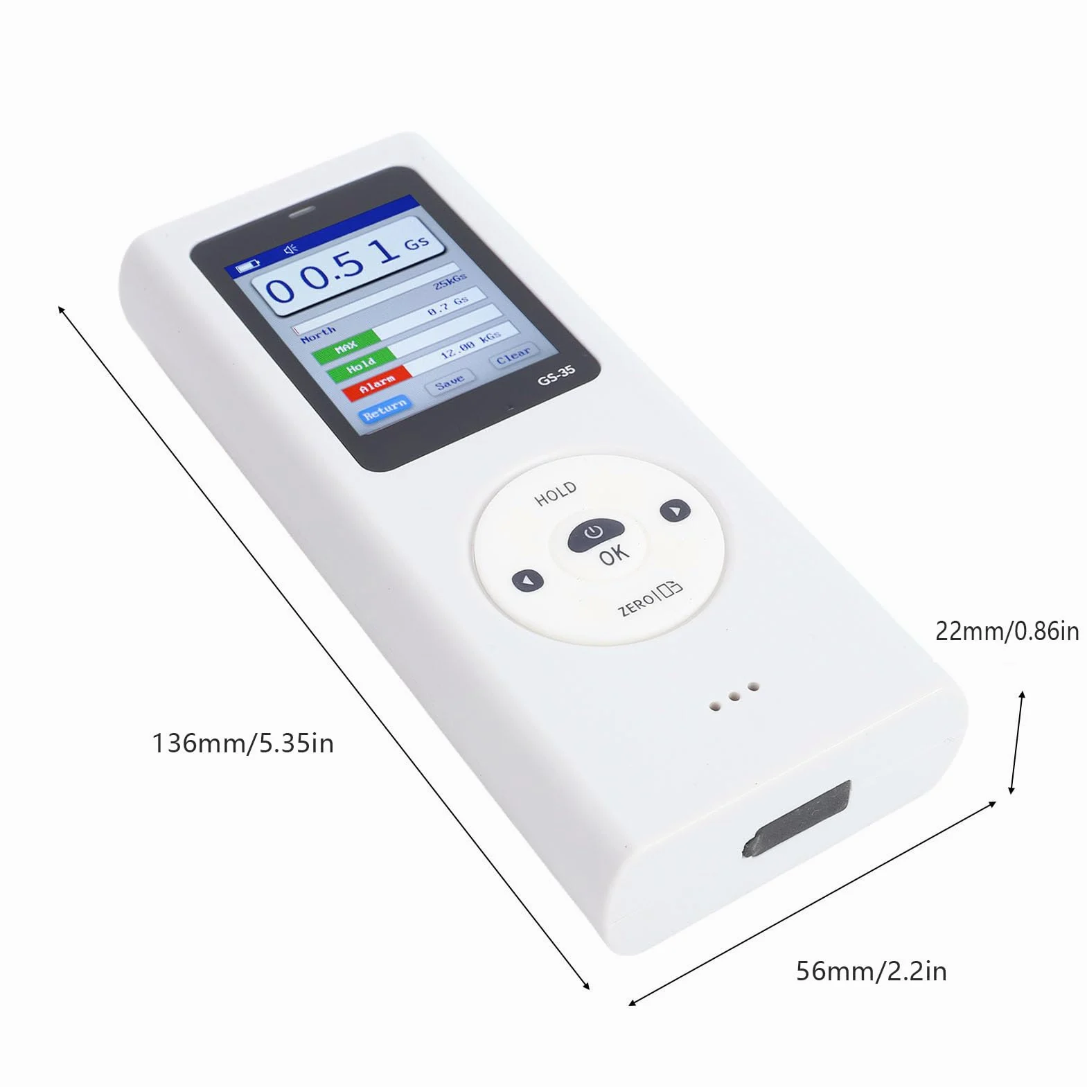 Gauss Meter, Medidor de Campo Magnetico 0-2500mT, Pantalla Retroiluminada, Apagado Automatico 5 Min, Probador de Fuerza de Campo Magnetico, para Materiales Magneticos, Fabricantes,