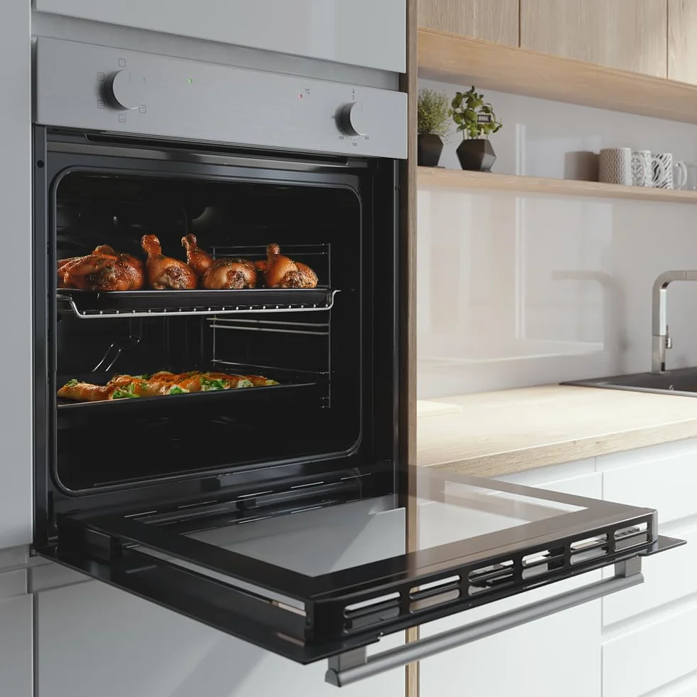 Cecotec Horno Integrable Convencional 80L Bolero Hexa C126400 2800W 5 Funciones Steam EasyClean Puerta Fría