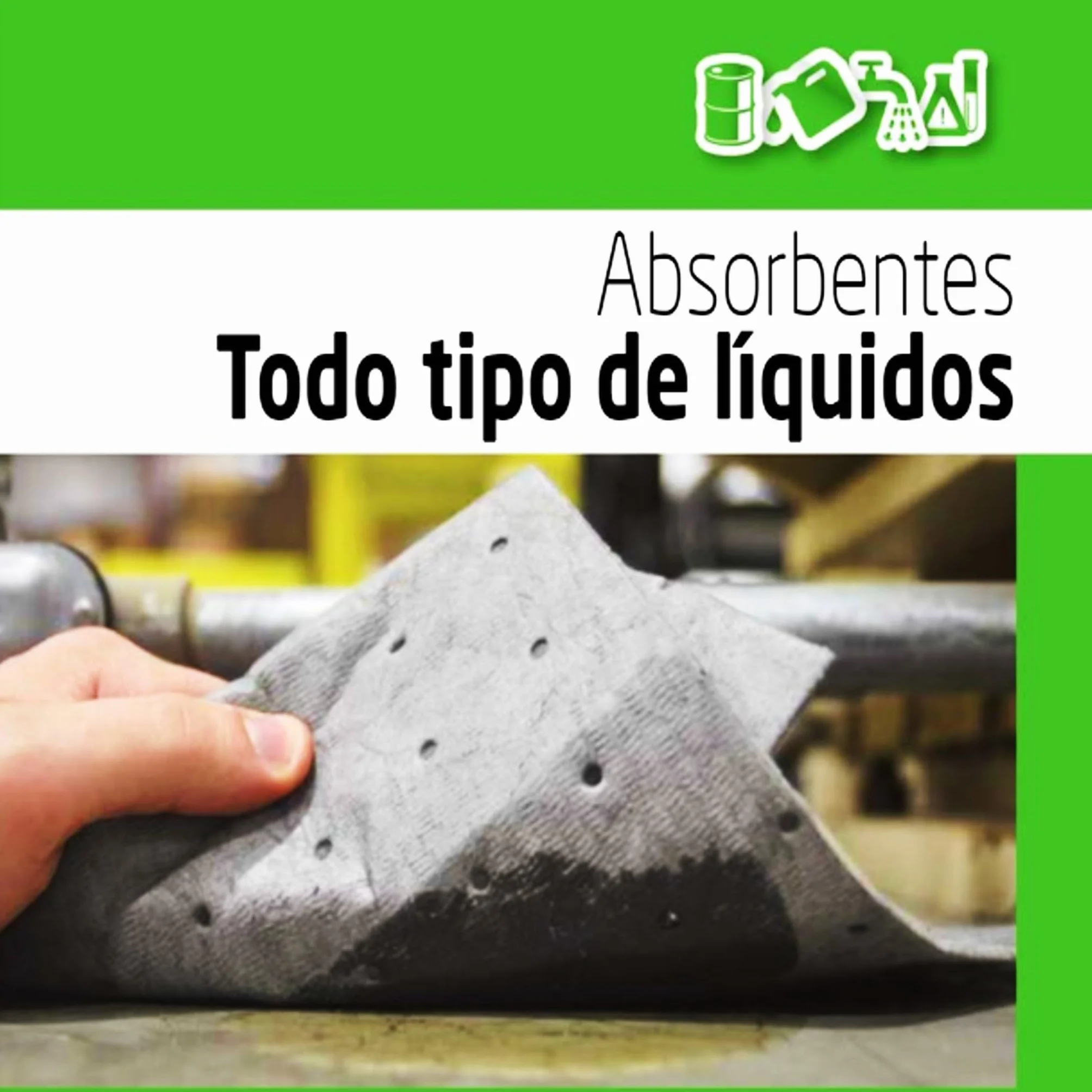 Bricoloco Trapos Absorbentes de agua, aceites e hidrocarburos | Absorbedor Industrial de triple capa extra antipelusas para elementos líquidos. (1, Rollo 50 cms X 40 metros)