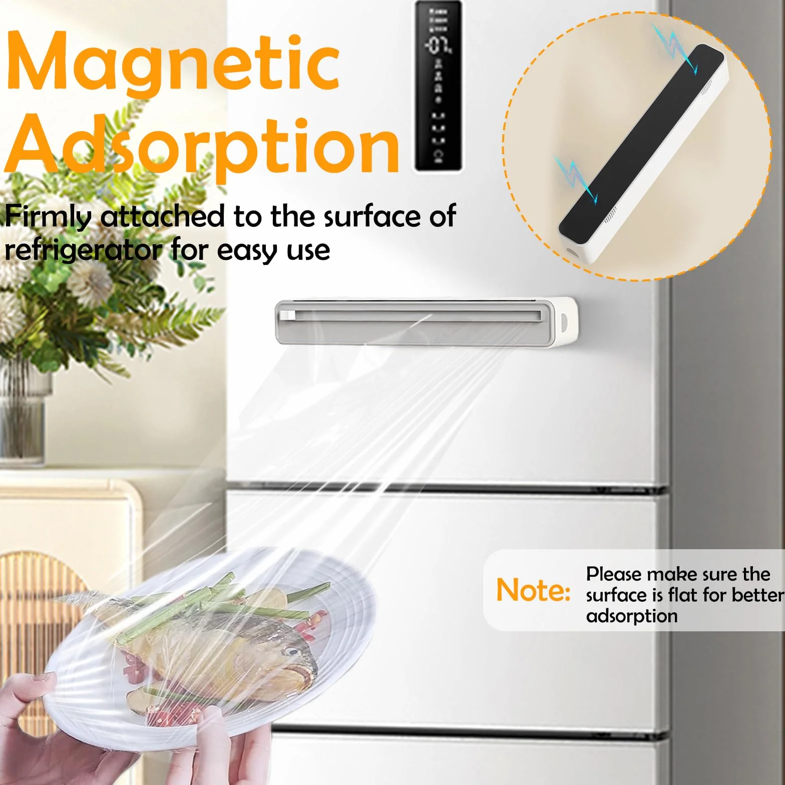 Dispensador de Film y Papel de Aluminio, Cortador de Cocina, Rellenable