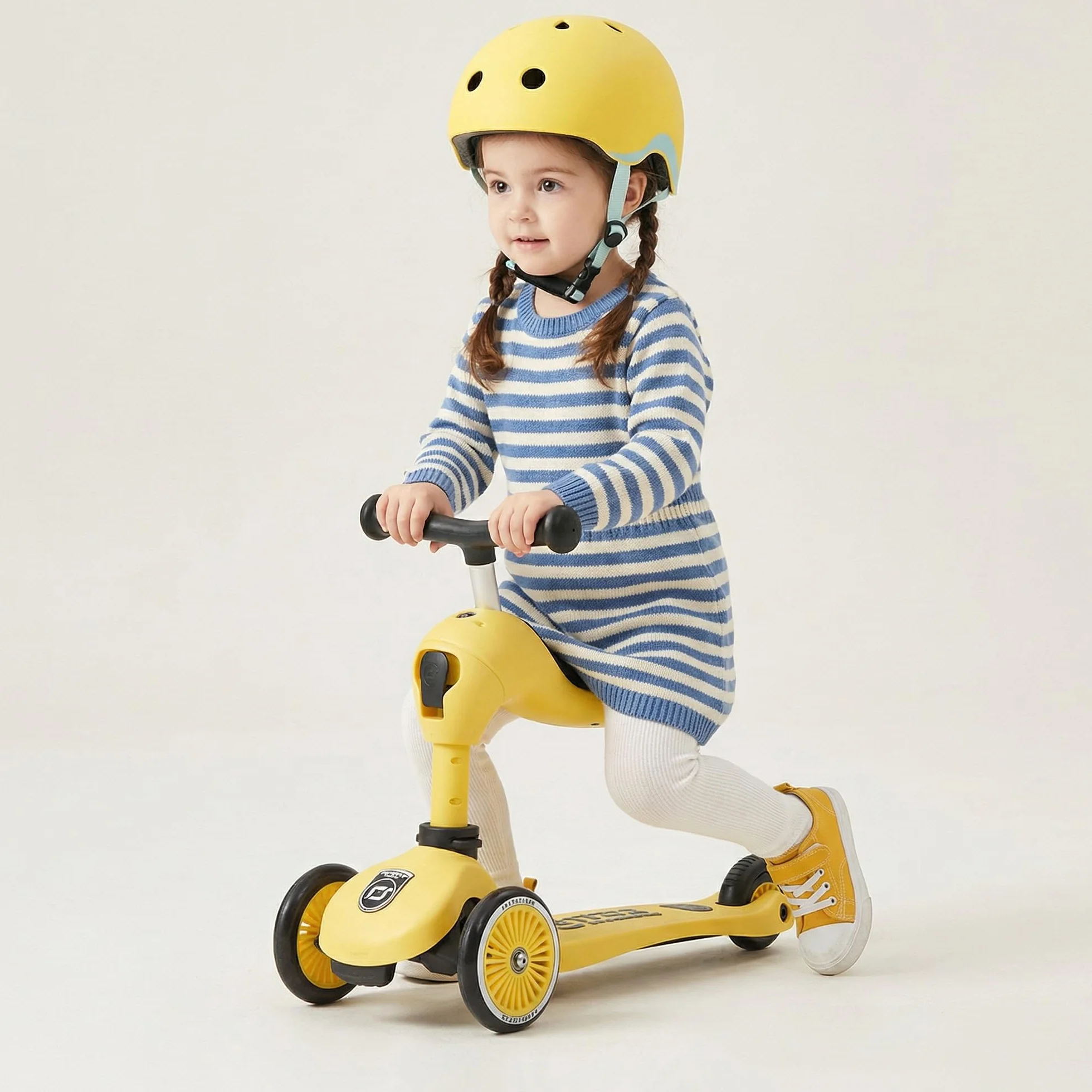 Scoot and Ride Highwaykick 1 Limone 2 in 1 con seduta regolabile in Altezza per Bambini 1-5 Anni