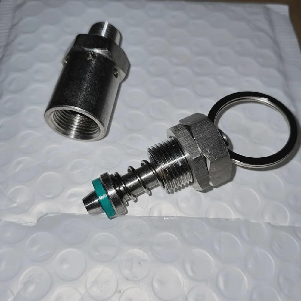 1 válvula de alivio de presión de resorte de acero inoxidable 304 de 1/4 pulgadas, 0.5-10 bar para compresores de gas y ollas a presión, válvula de seguridad (1 barra fija) y fiable
