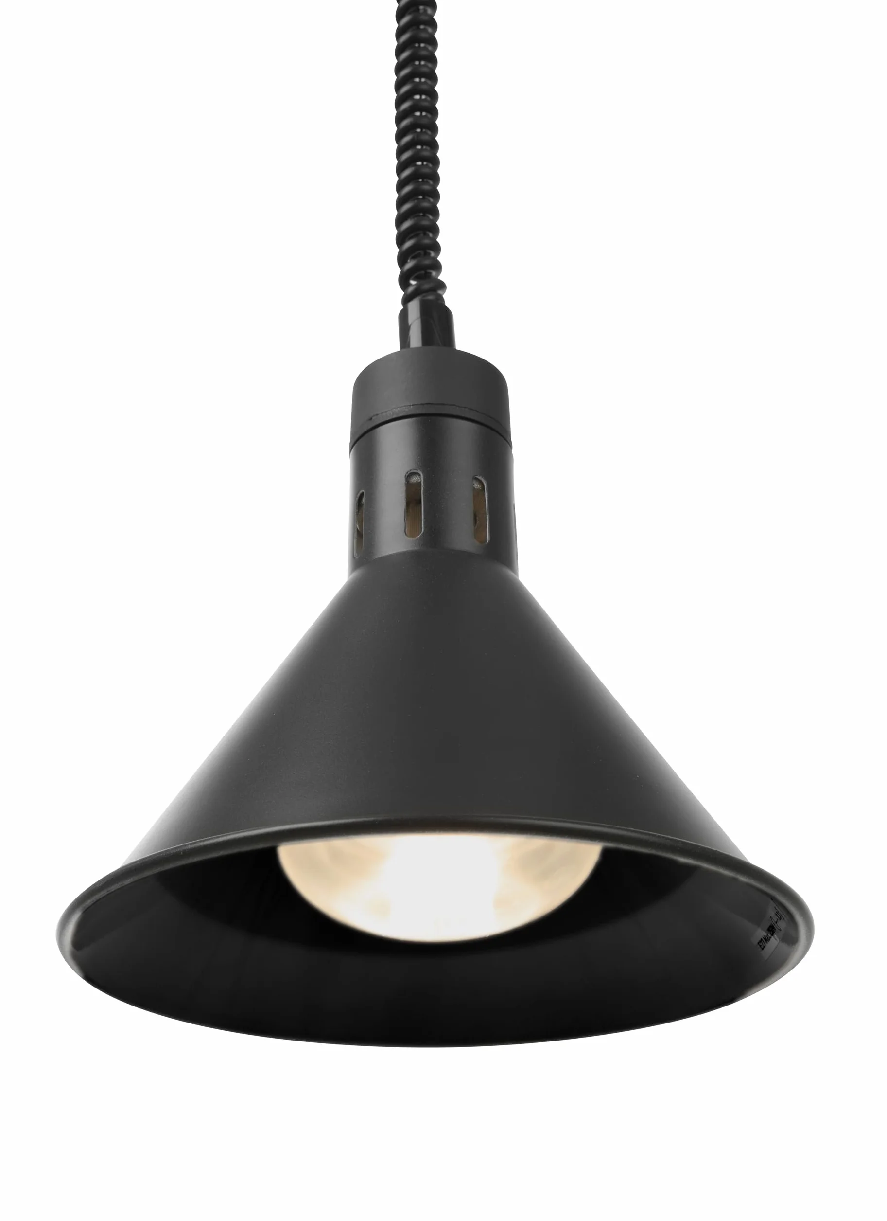 HENDI Lámpara de calor colgante ajustable 230V 250W Ø275mm aluminio negro