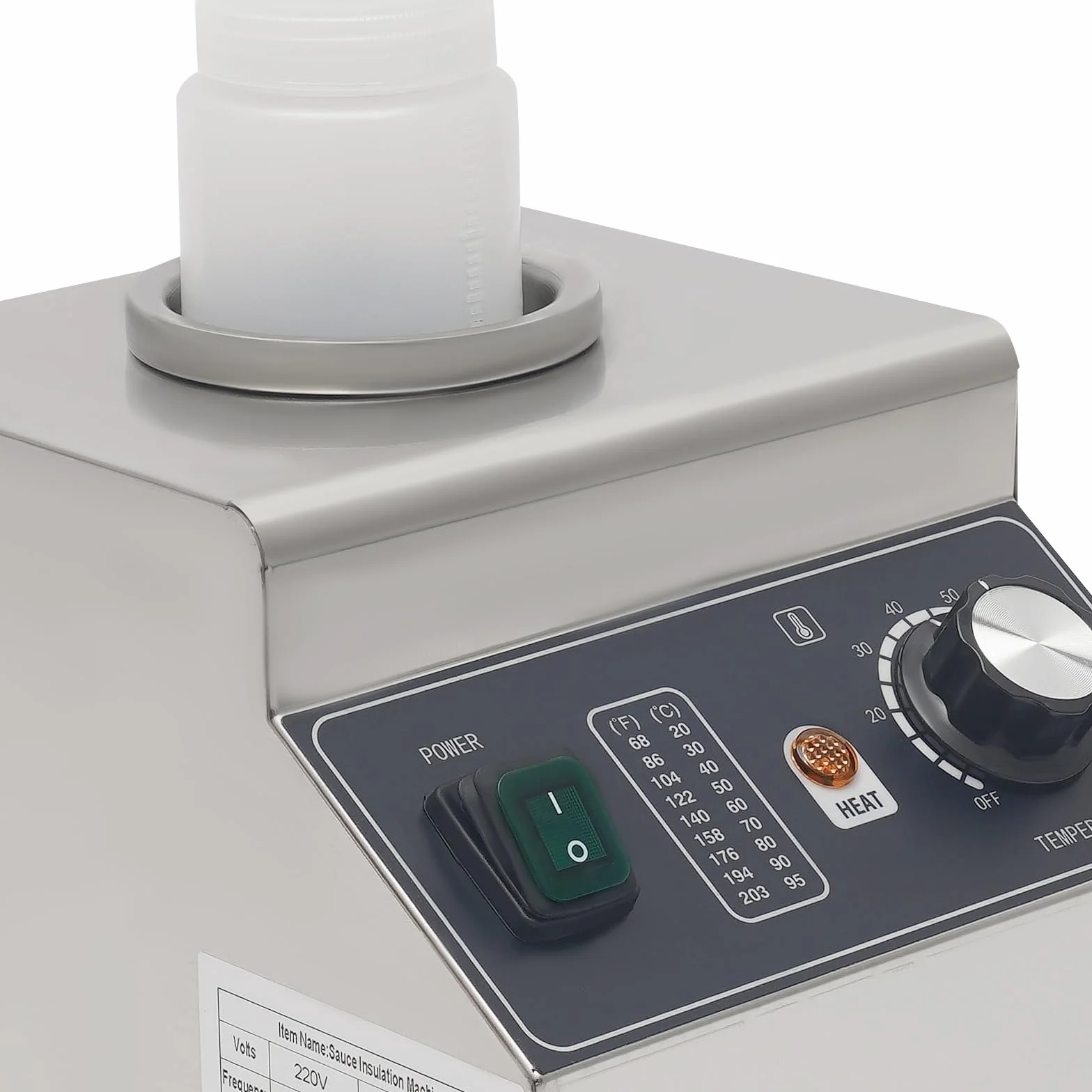 Profesional Calentador de Salsa Eléctrico 100 W Dispensador de Chocolate Baño María Mantenimiento de Temperatura
