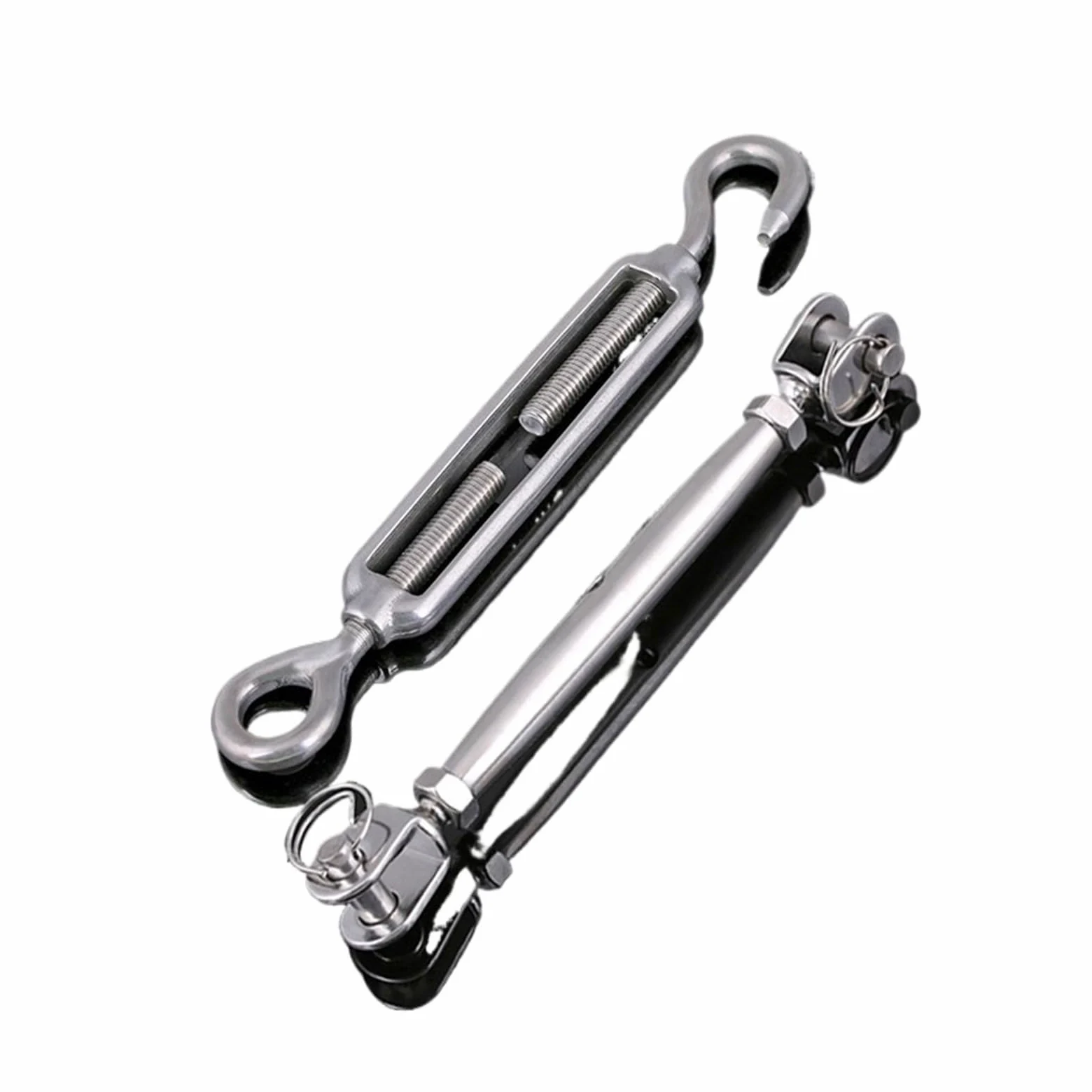 Tensor de alambre de tensor, tensor de alambre de cerca, tensor de cuerda, gancho y ojo de acero inoxidable 304 Tensor de cuerda de alambre Tensor Perno Gancho Aparejo Tornillo de ojo M5 M6 M8 M10 M12