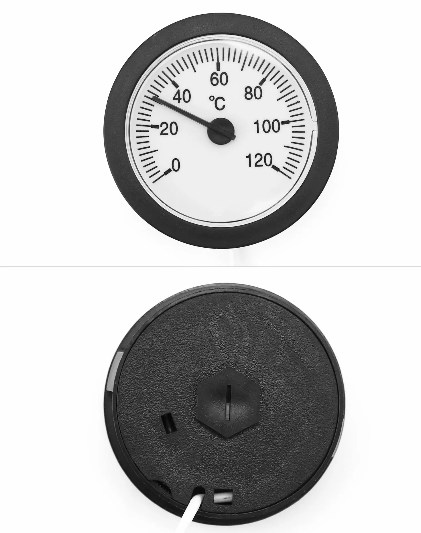 Termómetro con sonda capilar 1000 mm 0-120 °C para calderas y sistemas de calefacción