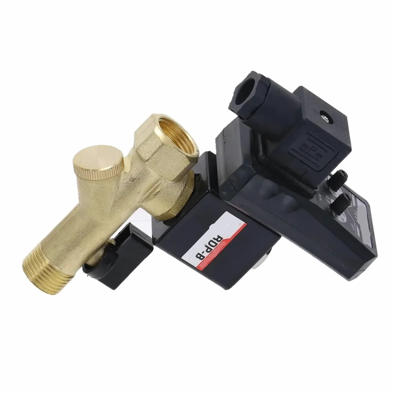 Válvula de drenaje electrónica de 1/2 pulgada CA 220 V 1,6 MPa, temporizada, for compresor de aire, tanque de gas, válvula de drenaje automática de 2 vías, 1 unidad