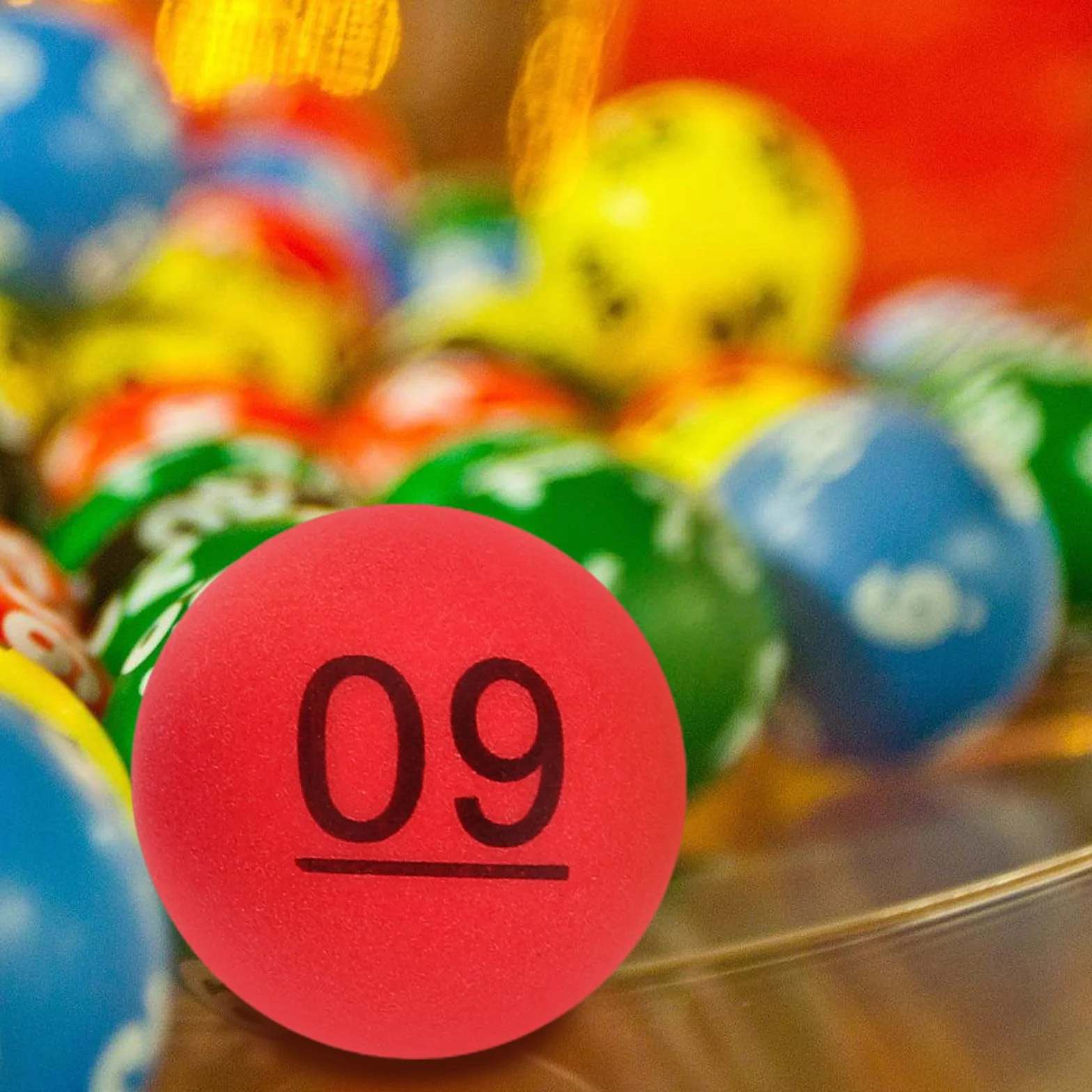 Bolas Numeradas para Sorteos Multicolor PP 10 Juegos Rifas