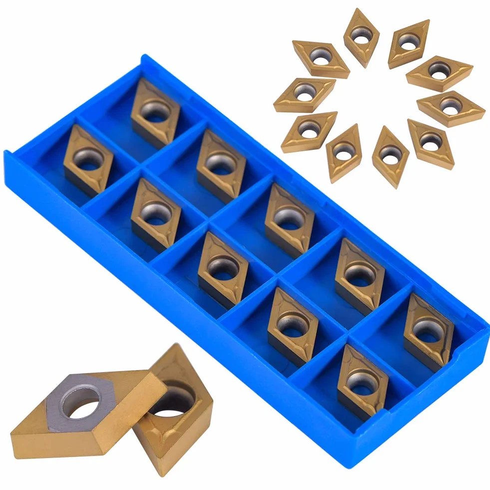 Akozon 10 Piezas Puntas de Carburo CNC Insertos Herramienta de Torneado