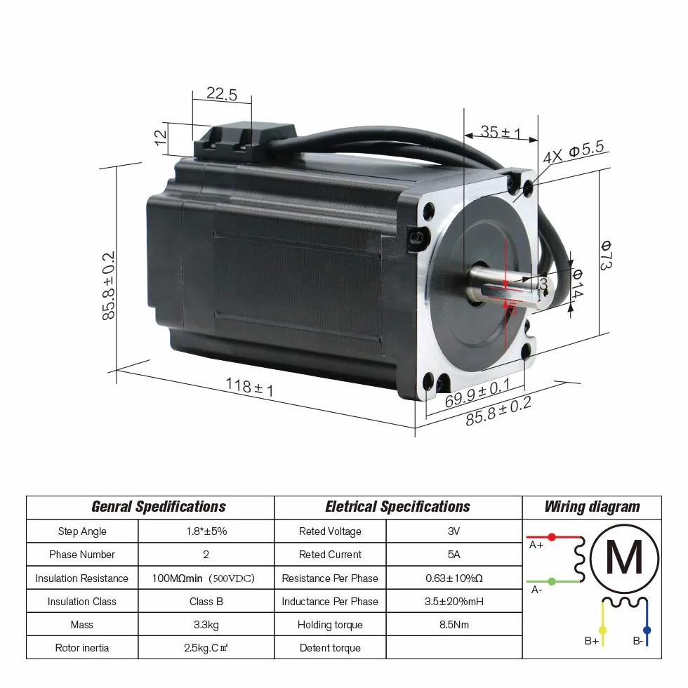 8.5N Set 3 Kit CNC NEMA34 Motor con circuito cerrado 86HSE 6A Hybrid Nema 34 HBS86H & 400W DC Fuente de alimentación + 4 ejes MACH3 tarjeta controladora USB
