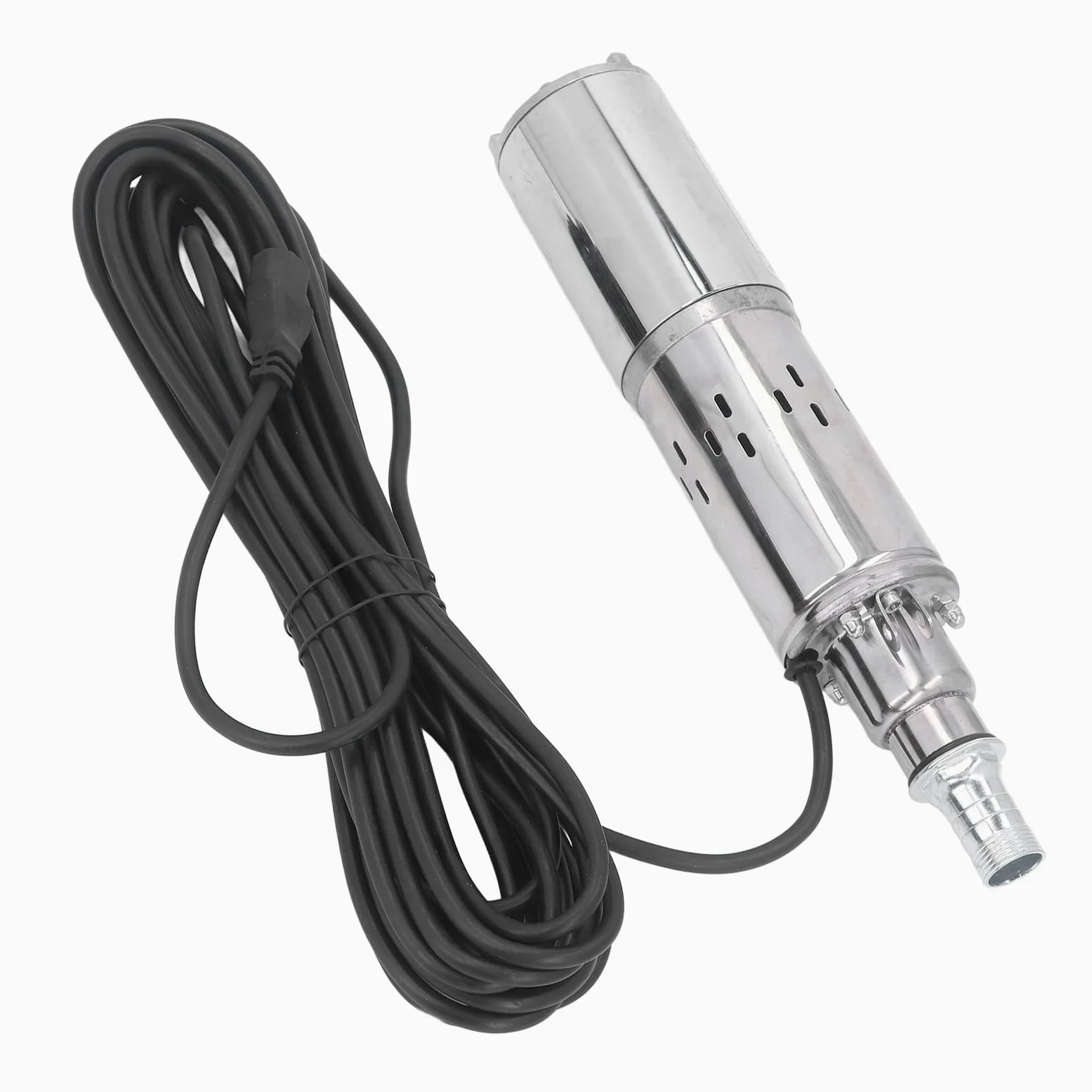 Garosa Bomba de Tornillo CC Bomba Sumergible Solar de Pozo Profundo de Acero Inoxidable 48 V 60 V 550 W 1,2 M3 H 45 M Cabezal Motor de Cobre para Riego Granja Jardín Riego