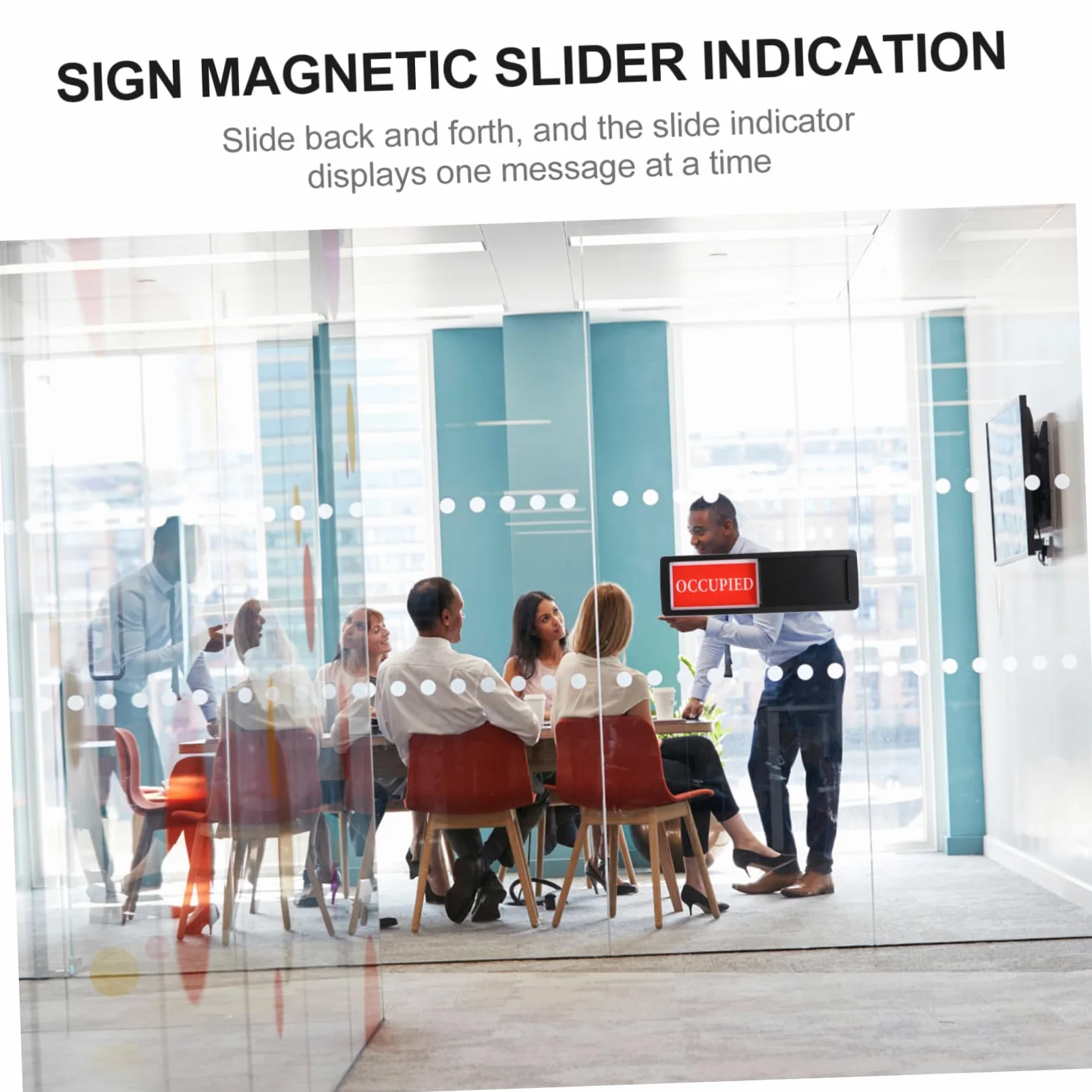 SHINEOFI 10piezas Privacy Sign Magnético Deslizante Para Oficina Indicador De Ocupado Cartel De Privacidad Para Sala De Reuniones y Baños Fácil Instalación Material Magnética