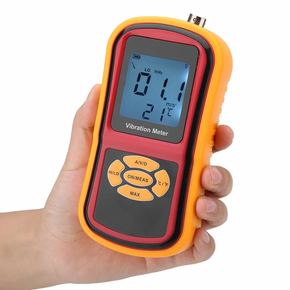 KIMISS Medidor de Vibración Digital Portátil con Pantalla LCD - GM63B para una Medición de Vibración Precisa, 0-40 ℃