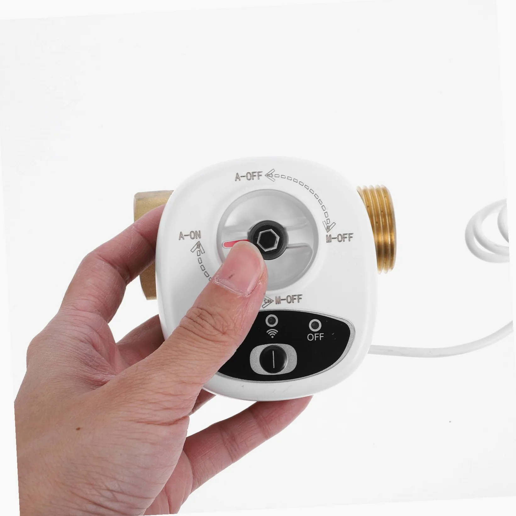 POPETPOP Válvula de Agua Inteligente Wifi Válvula de Cierre Automática con Temporizador y Alarma Fácil de Instalar en Material PC y Abs para Control del Agua en Sistemas de Riego