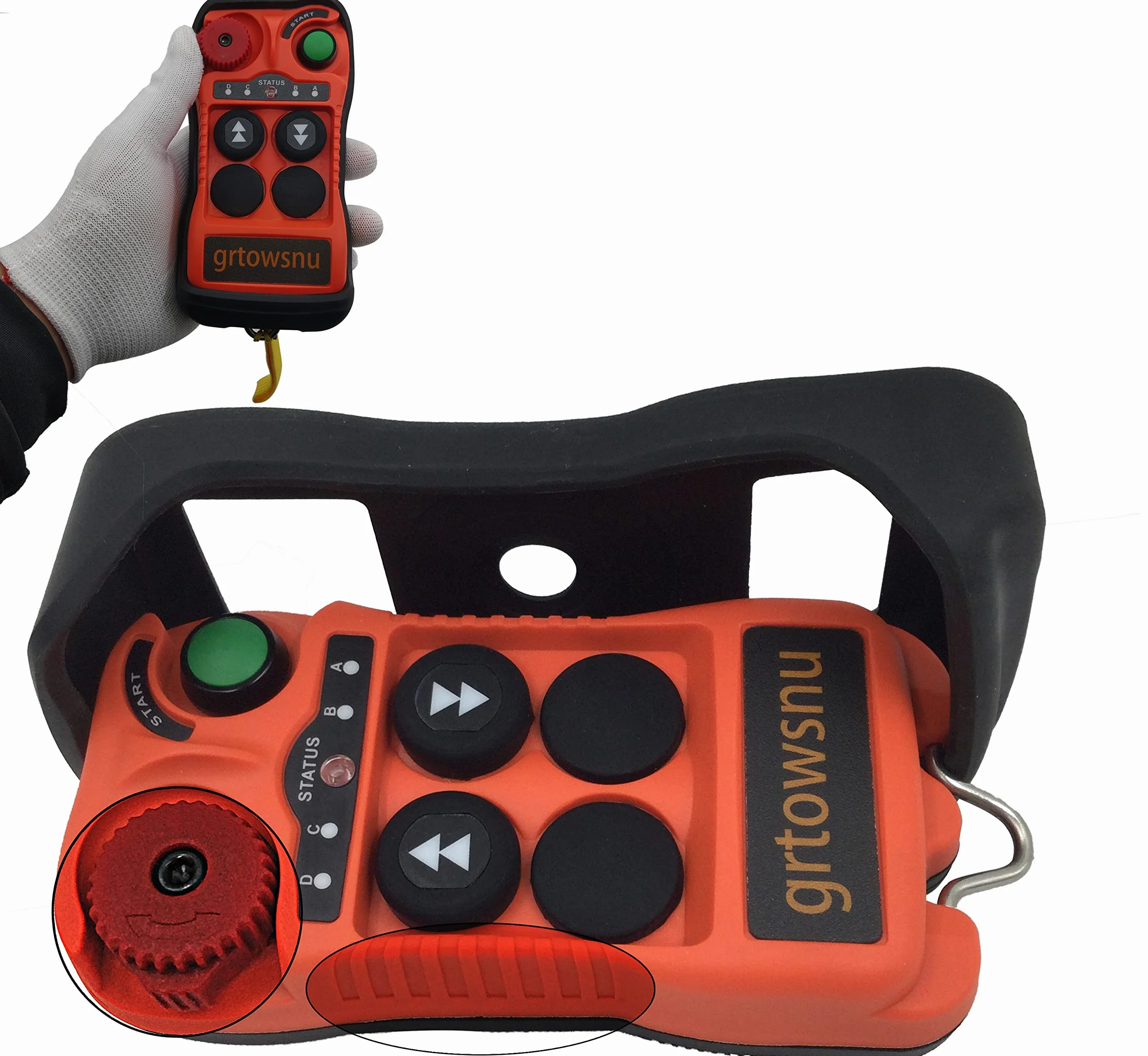 2 botones Control Remoto Mando a distancia inalámbrico para grúa Industrial Radio para Polipasto Eléctrico de Cadena Grúa Puente Camión