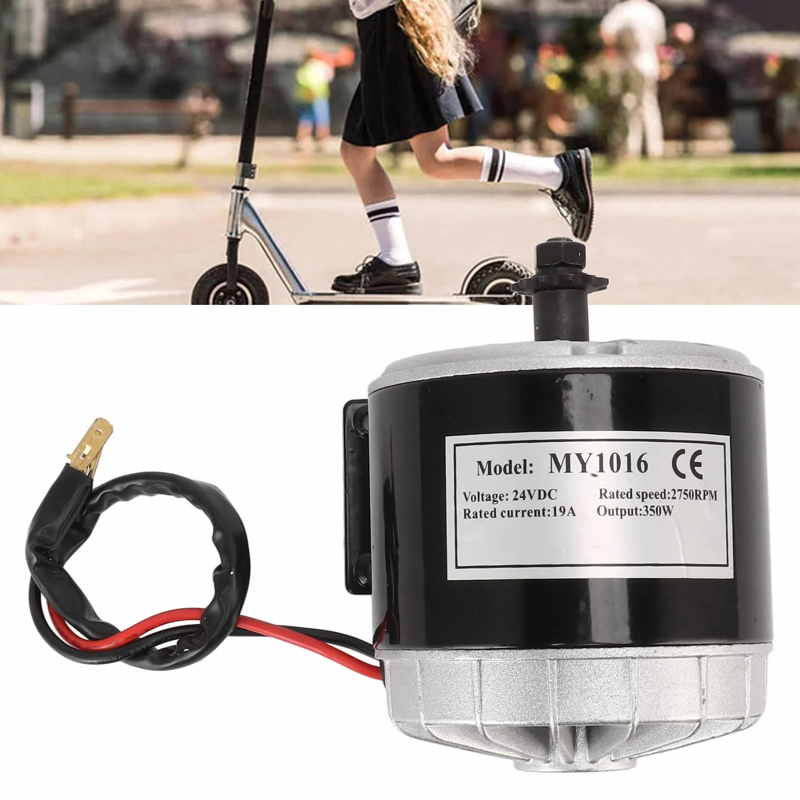 Motor Eléctrico de Reducción de Engranajes 24V 350W 2750 RPM para Bicicleta Eléctrica
