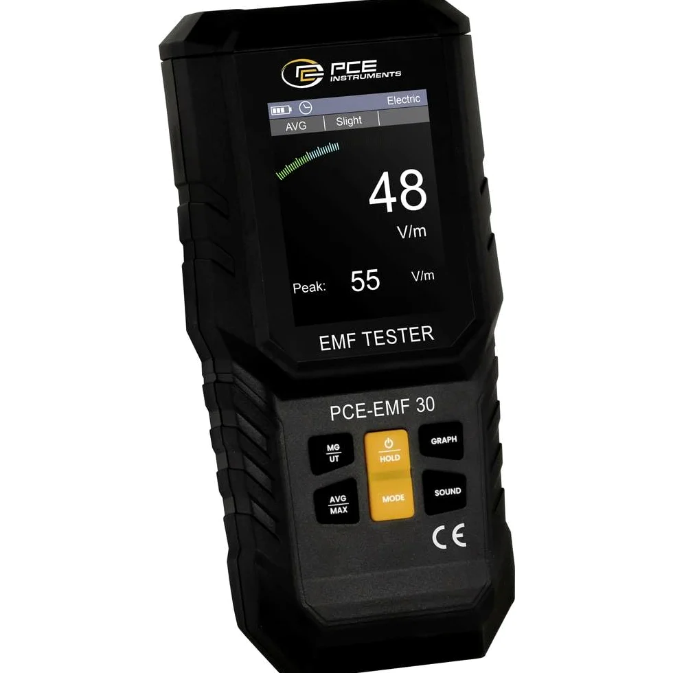 Medidor de radiación PCE-EMF 30 | Pantalla LCD / Funciones valor promedio y valor pico / Desconexión automática