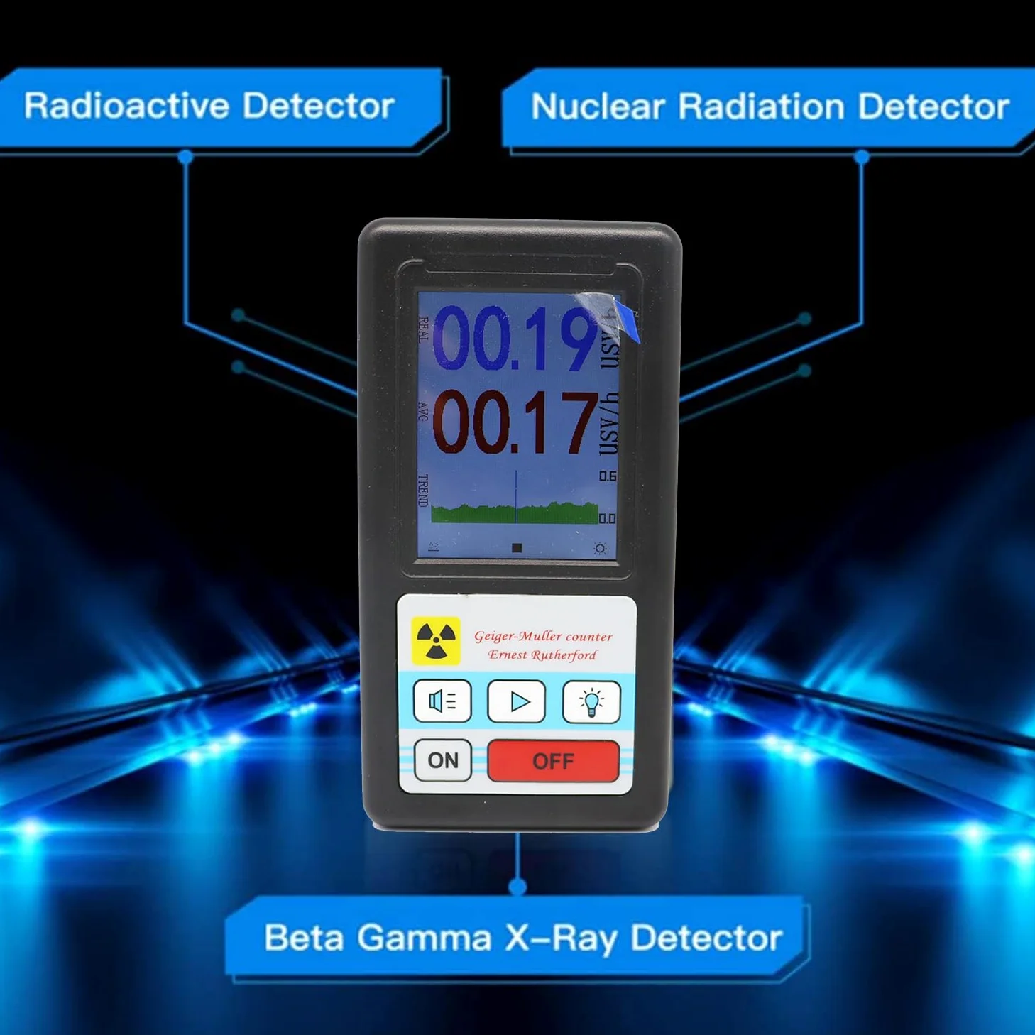 BR-6 Detector de radiación Nuclear portátil, contador Geiger, probador de rayos X, dosímetro personal, detectores de mármol(3)
