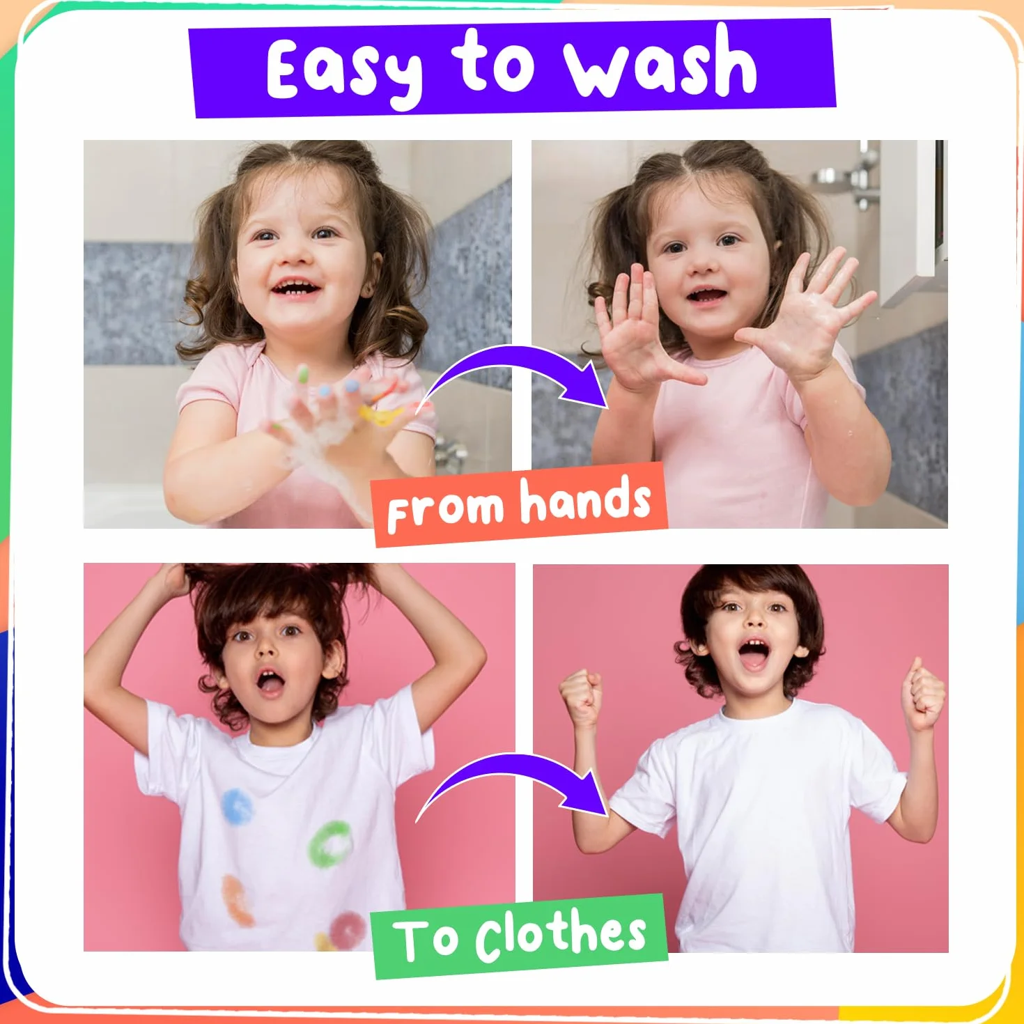 Chalkola 8 Rotuladores de Punto Lavables para Niños Pequeños – No Tóxicos, Sellos de Bingo, Marcadores de Punto con Libro de Actividades