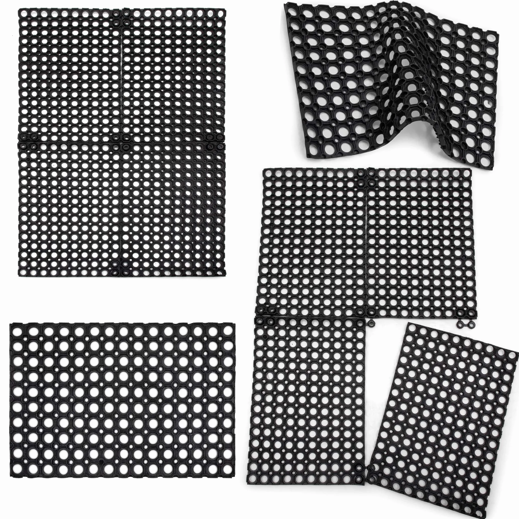 SafetyCare Alfombrilla de goma de drenaje flexible de alta resistencia - Alfombrilla de confort antifatiga - Estilo de restaurante y bar – 66 x 40 cm