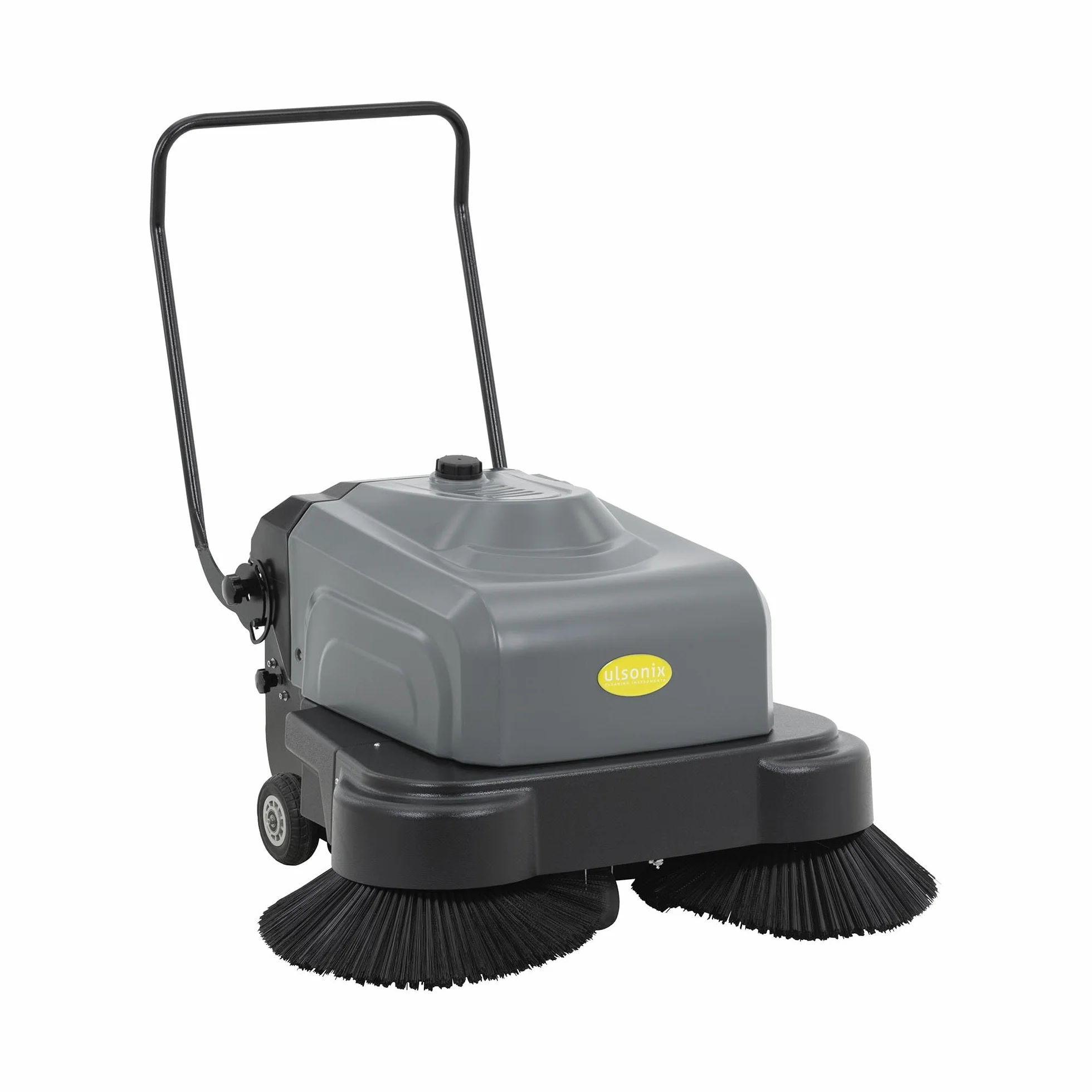 Barredora aspiradora - con batería - 4000 m²/h - 2 cepillos de 46 cm cada uno Barredora aspiradora industrial Barredor aspirador Barredora con aspiración Máquina barredora aspiradora