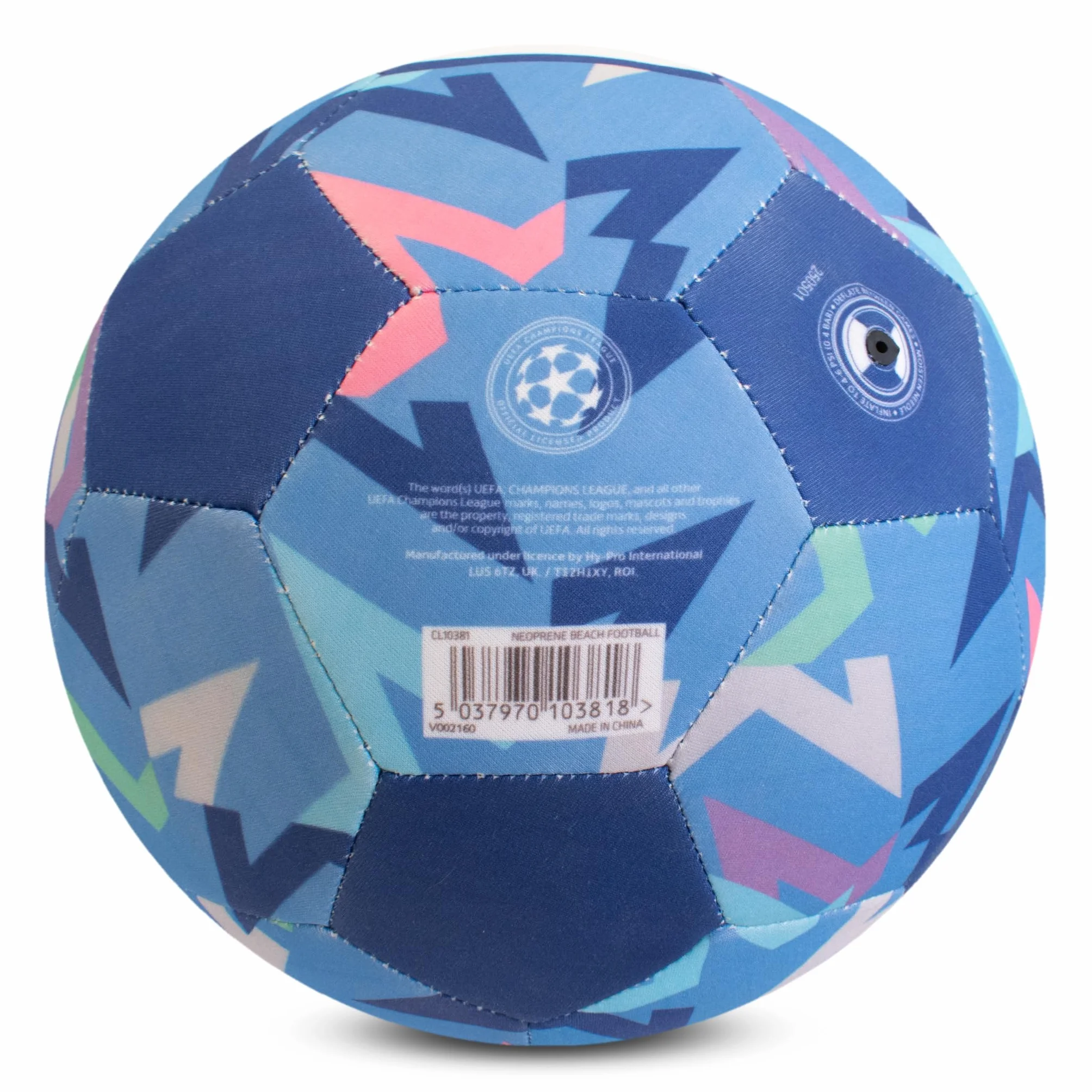 Hy-Pro UEFA Champions League Pelota de Playa Neopreno Talla 5 Impermeable Antideslizante