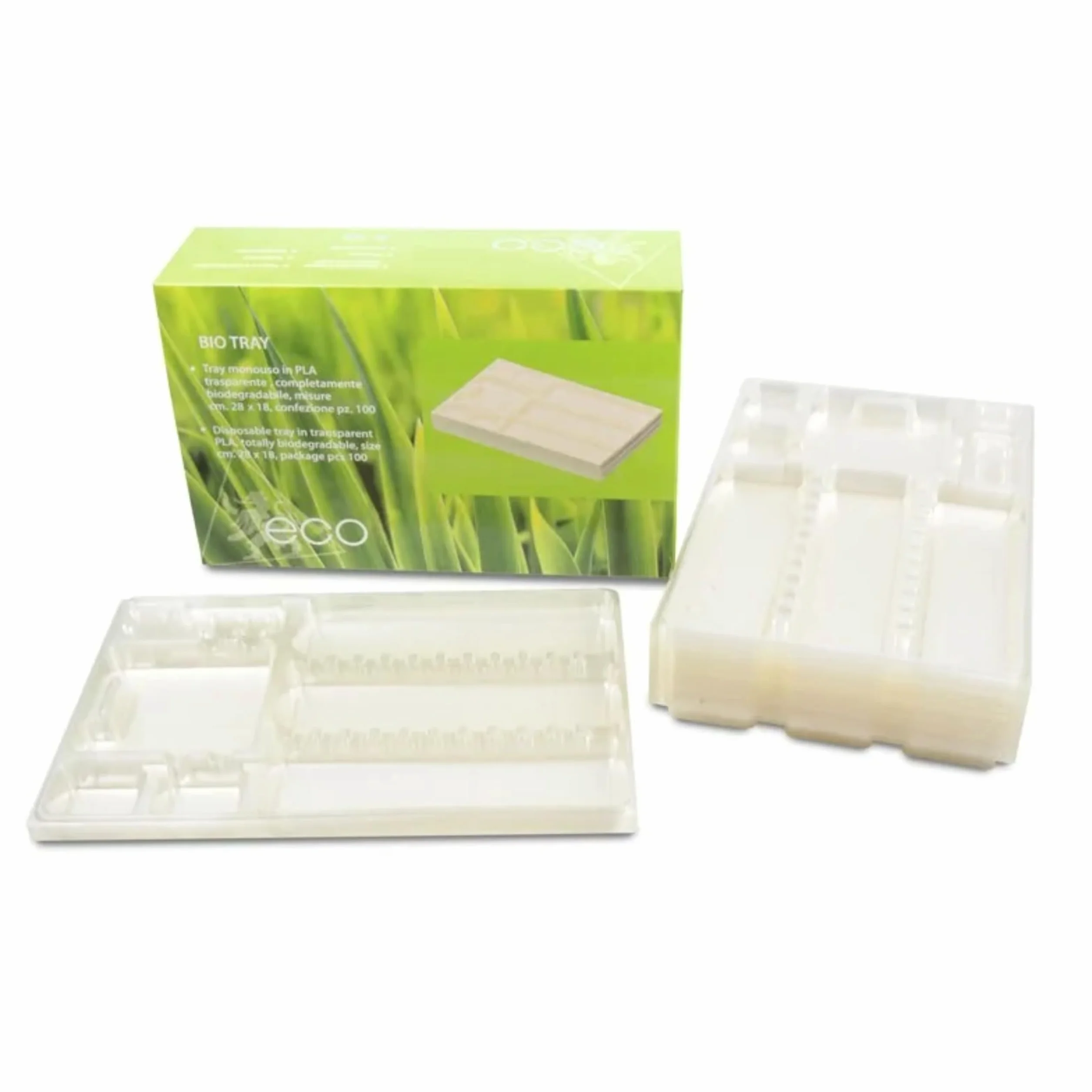 Bandejas desechables 28x18cm clinica dental plástico eco biodegradables