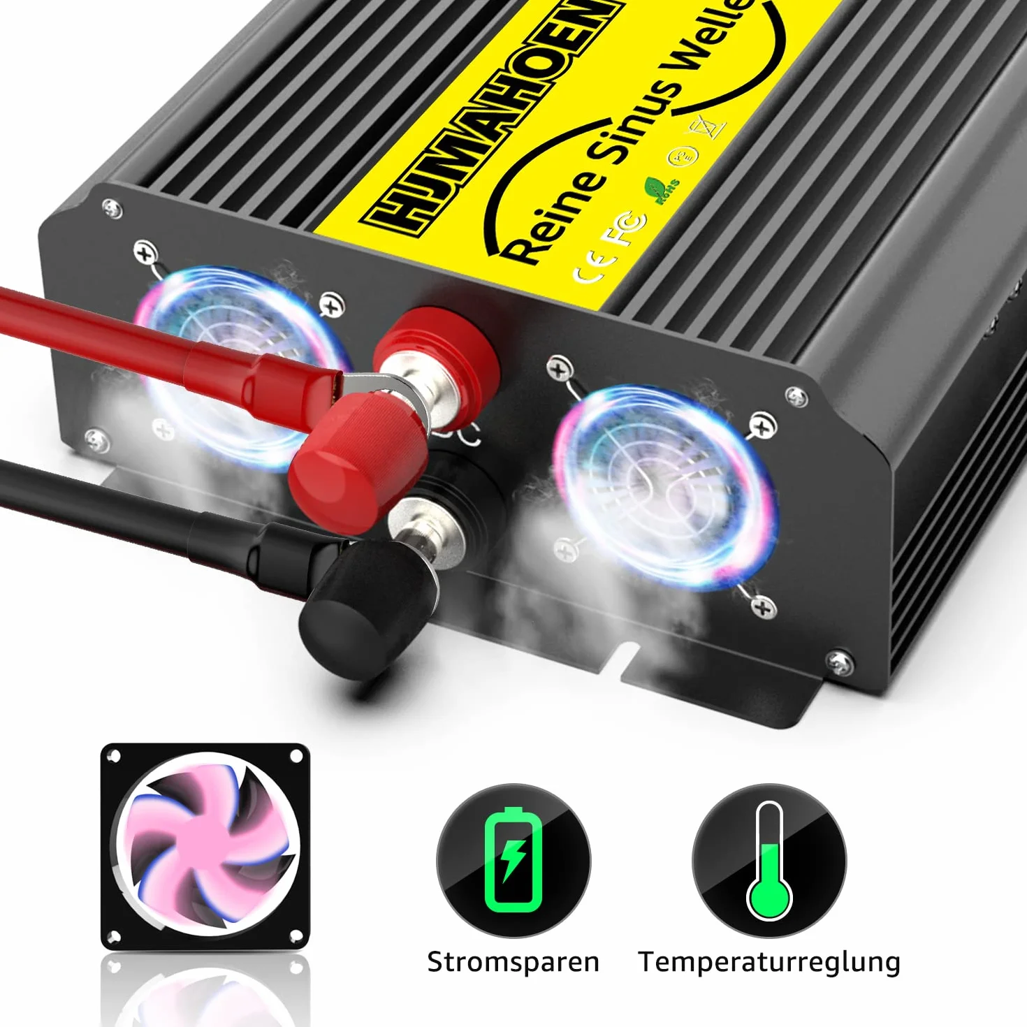 Inversor 12V a 230V 2000w/4000w Conversor de Voltaje de Onda sinusoidal Pura, para casa, Caravana, camión, con Conector USB Integrado 5V/2.1A