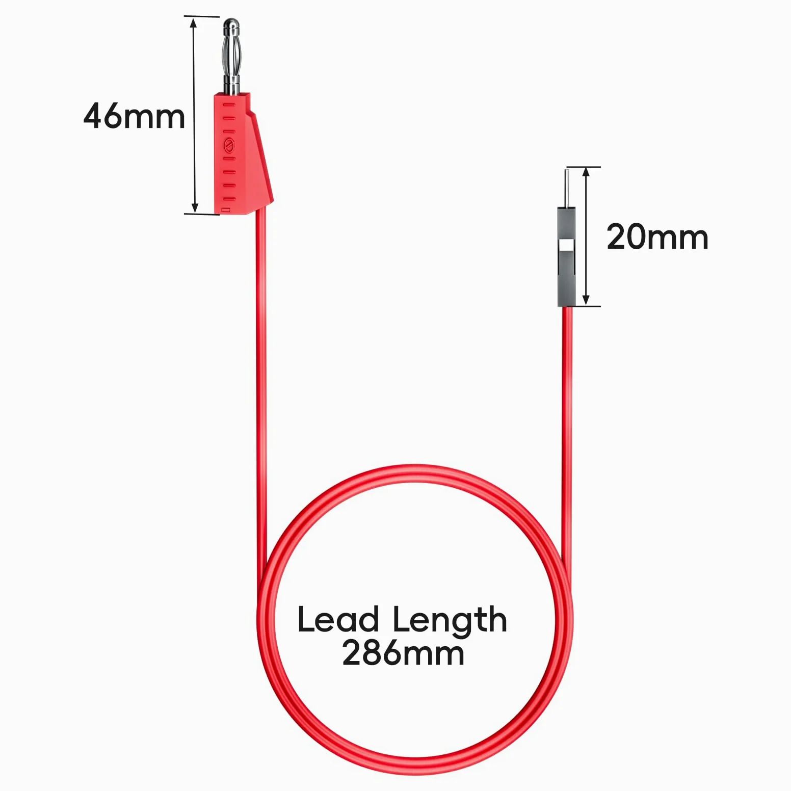 Goupchn apilable Banana Plug to Breadboard Macho Jumper Alambres Suave Flexible Silicona Conectores Electricos Prueba Conduce para Prueba Eléctrica
