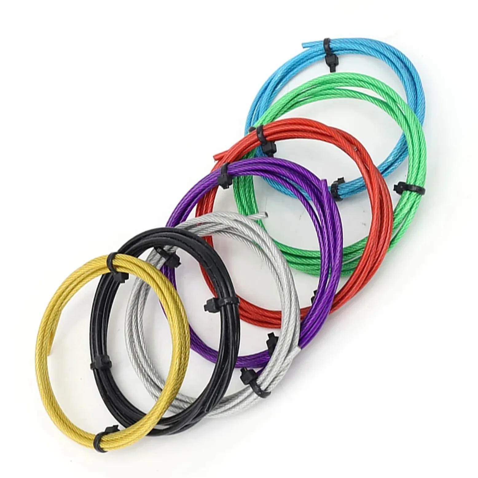 Alambre De Acero Plastificado Cable de acero recubierto PVC color 3,0 mm, cable negro, accesorios colgantes verdes