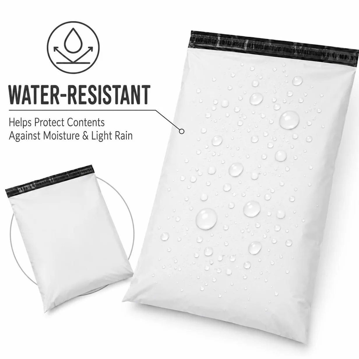 23,5 x 30 Jumbo Poly sobres sobres bolsas con cierre de color blanco bolsas para envío