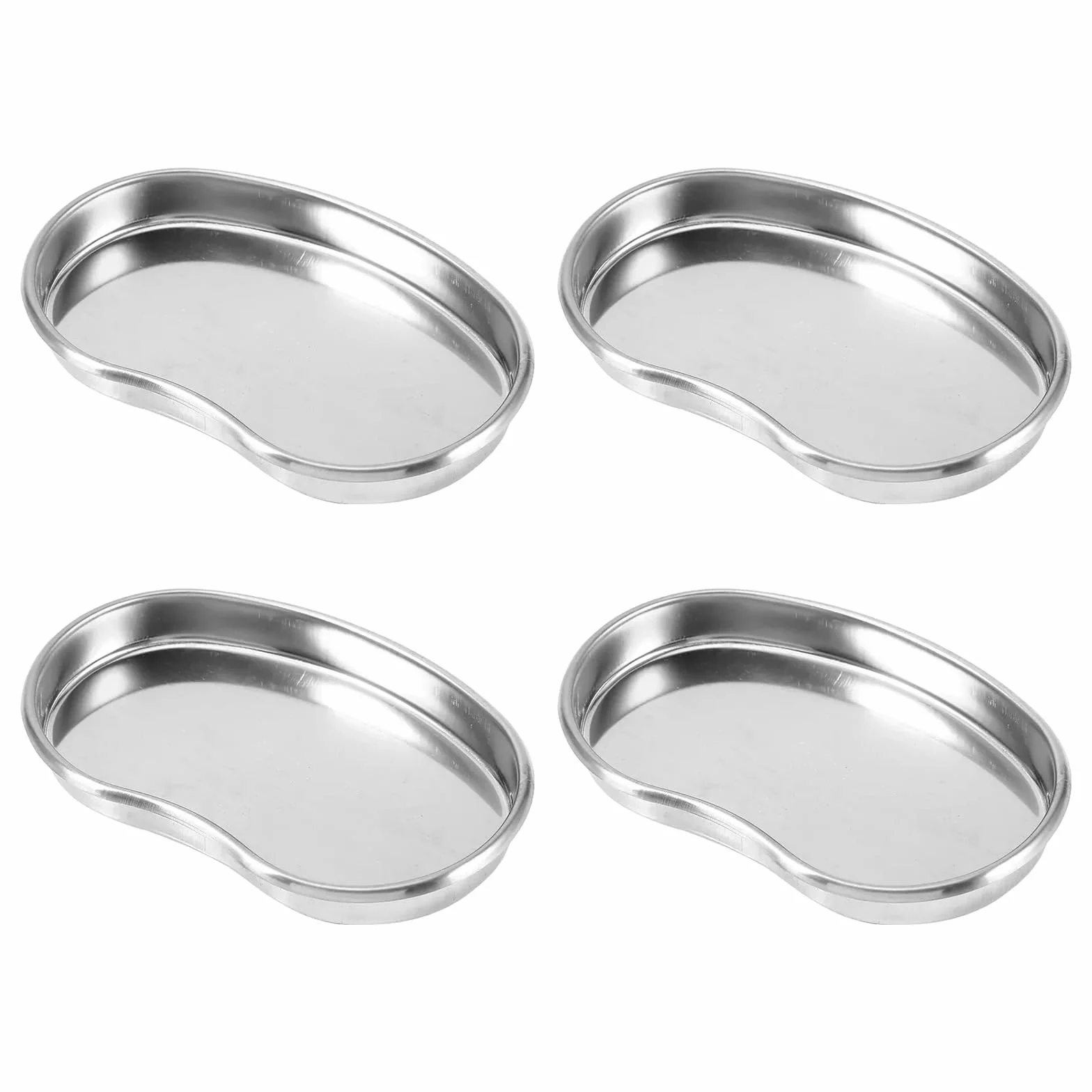 Bandeja de Instrumentos de Acero Inoxidable, 4 Piezas Bandeja de Laboratorio Reutilizable Universal