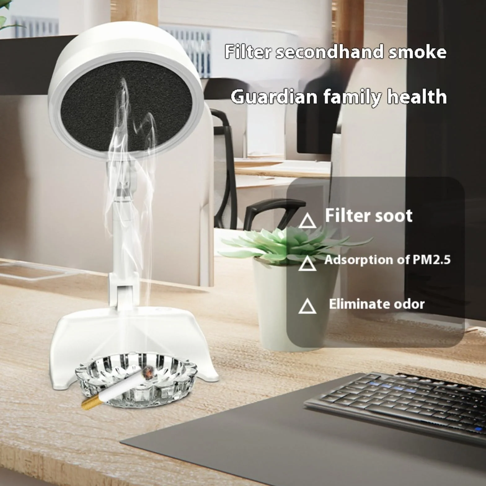 Campana extractora de cocina portátil 4000 mAh, filtro de aire plegable, eliminación de humo