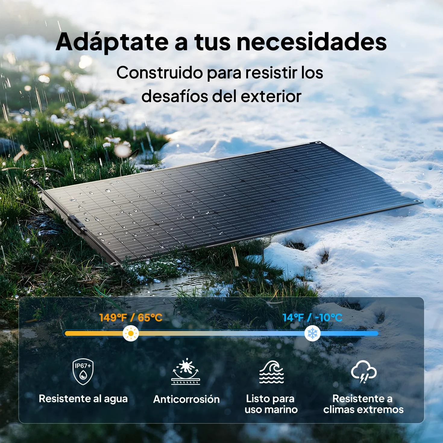 BLUETTI 2 Paneles Solares Flexibles de 100W para Sistema Solar 48V RV, 23,4% Alta Eficiencia, Flexible 240°, Panel Solar IP67 para Autocaravanas, Camping, Embarcaciones y Superficies Curvas