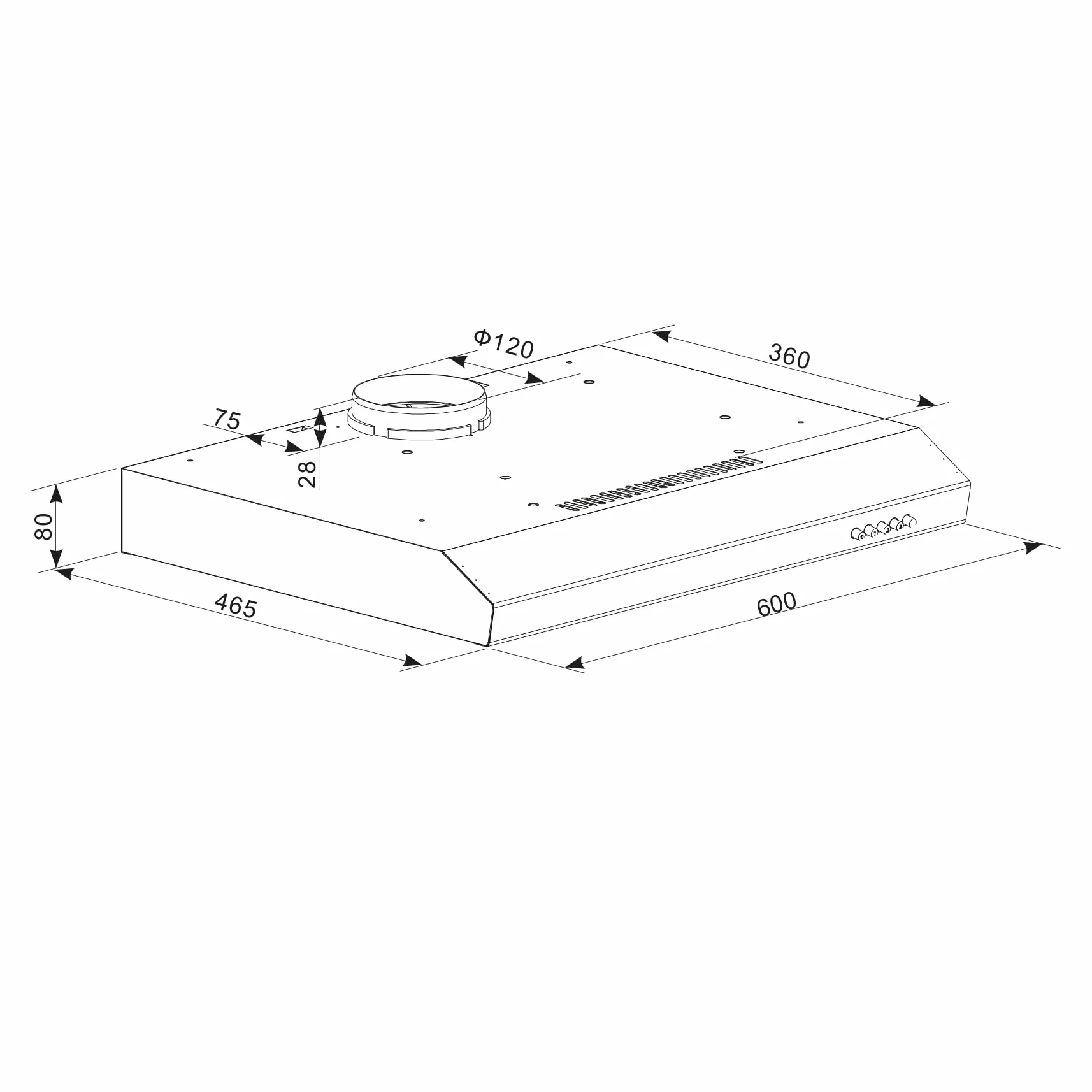 Cecotec Campana Extractora 60 cm Bolero Flux CM 602100 Blanco 228 m³/h 3 Velocidades Filtro Aluminio Clase A Motor BLDC Luz LED
