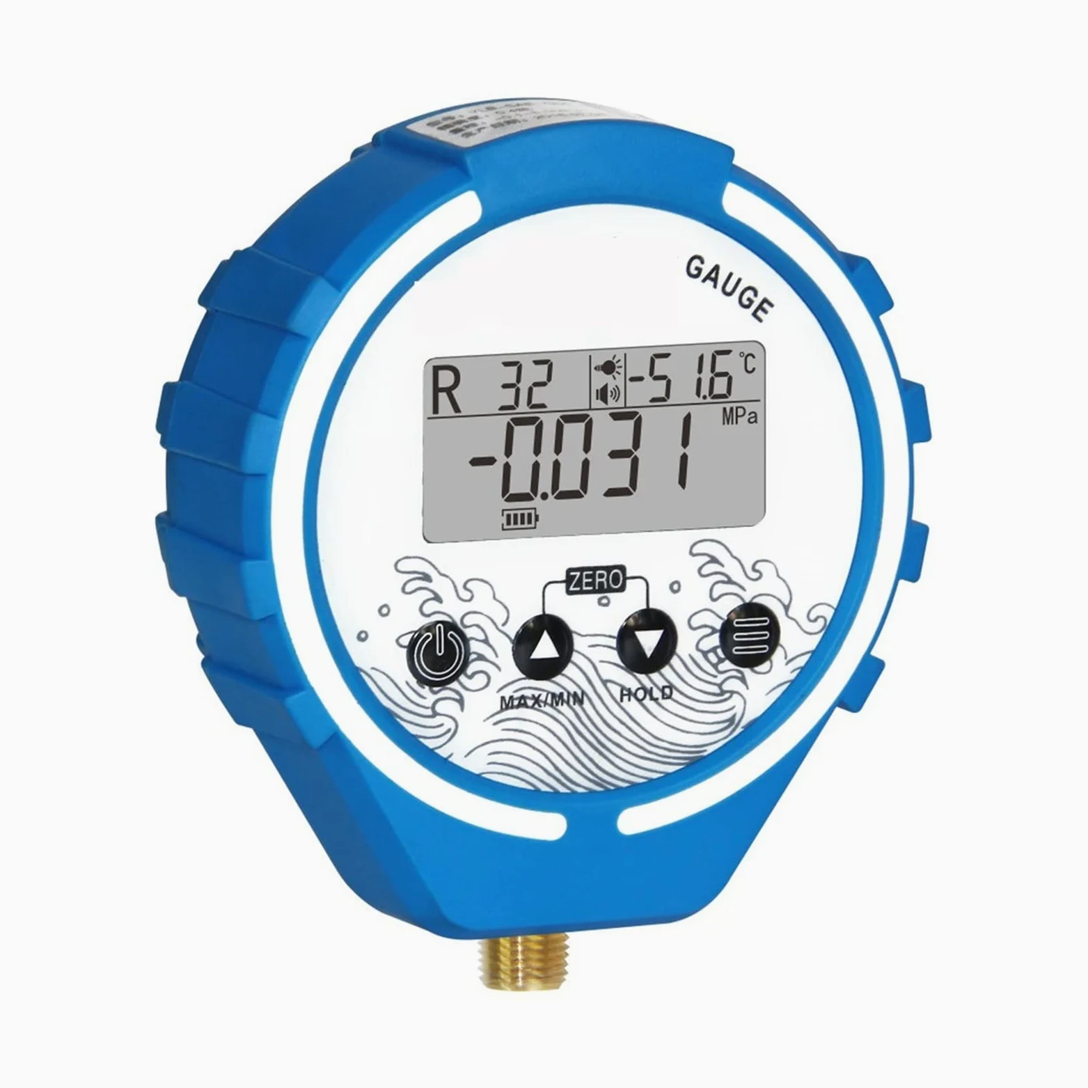 Medidor de refrigeración Digital de maniomedor de presión Digital Medidor de vacío HVAC Presión del probador de Temperatura(YLB-SAB-G50L)