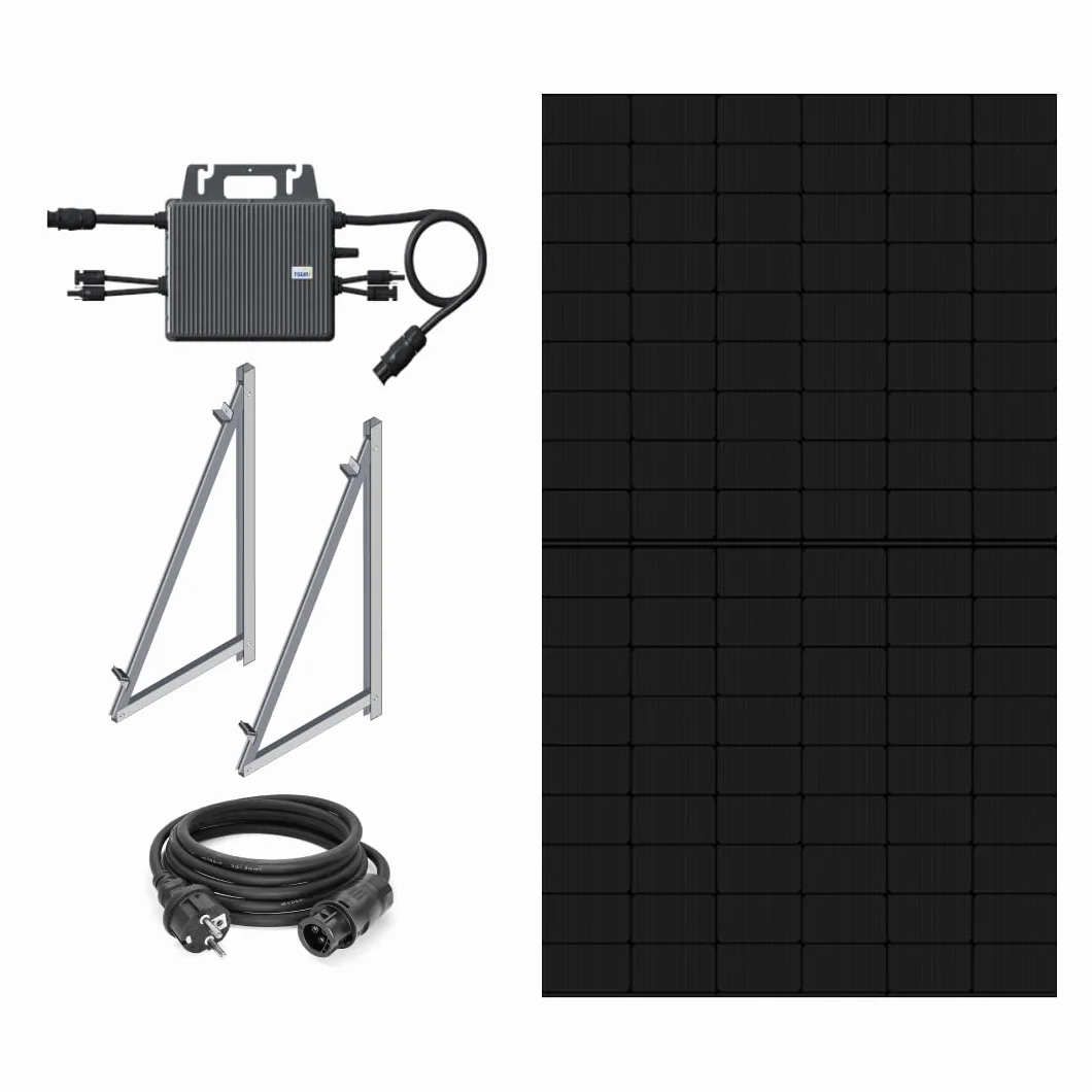 ROBINSUN® Robinsun Performance 420 Kit Solar 1 Panel Bifacial 420 Wp + Microinversor 800 W + Fijación 60º + Cable 3m