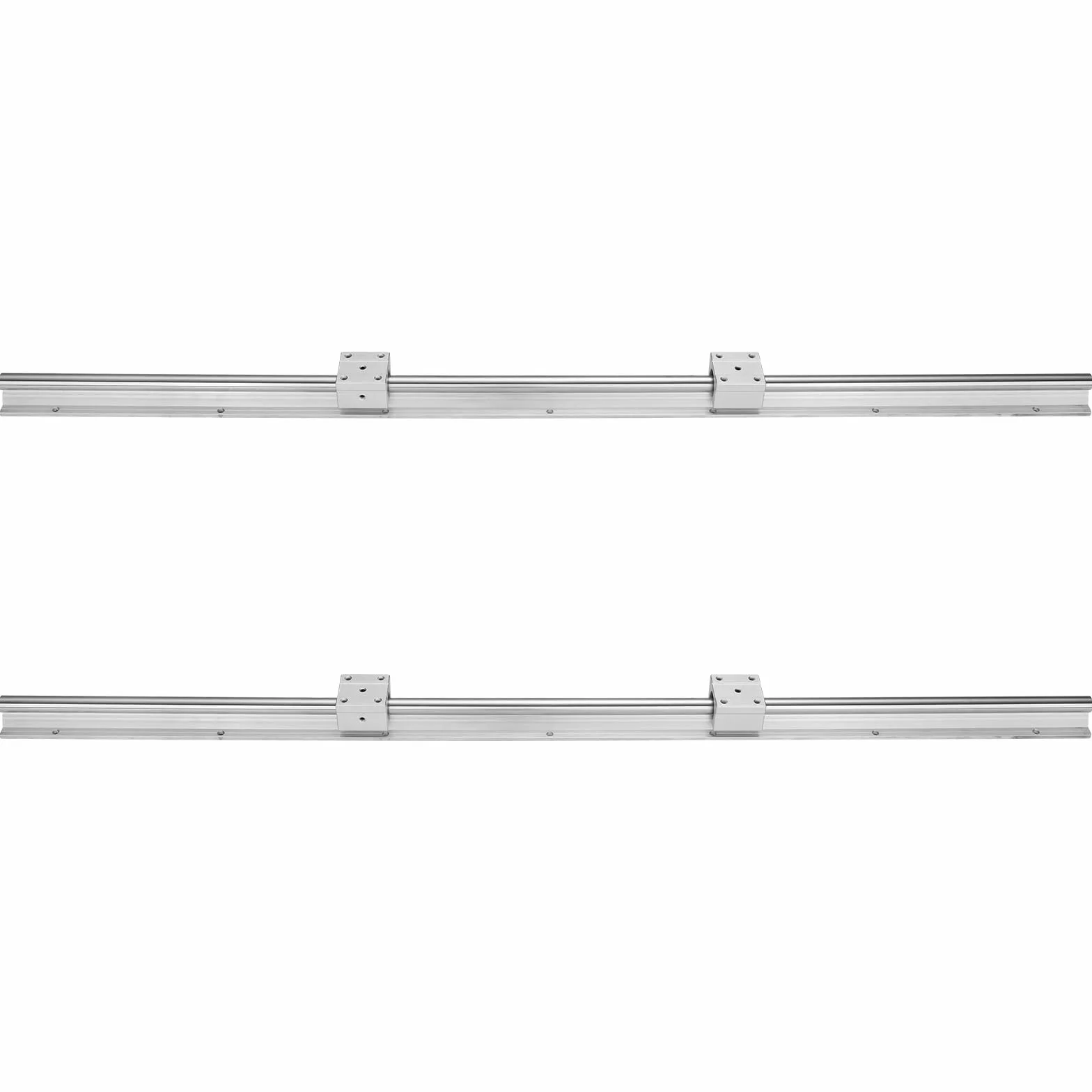 VEVOR Riel de Guía Lineal SBR20 800 mm con 4 Bloques SBR20UU para CNC Router Torno Impresora
