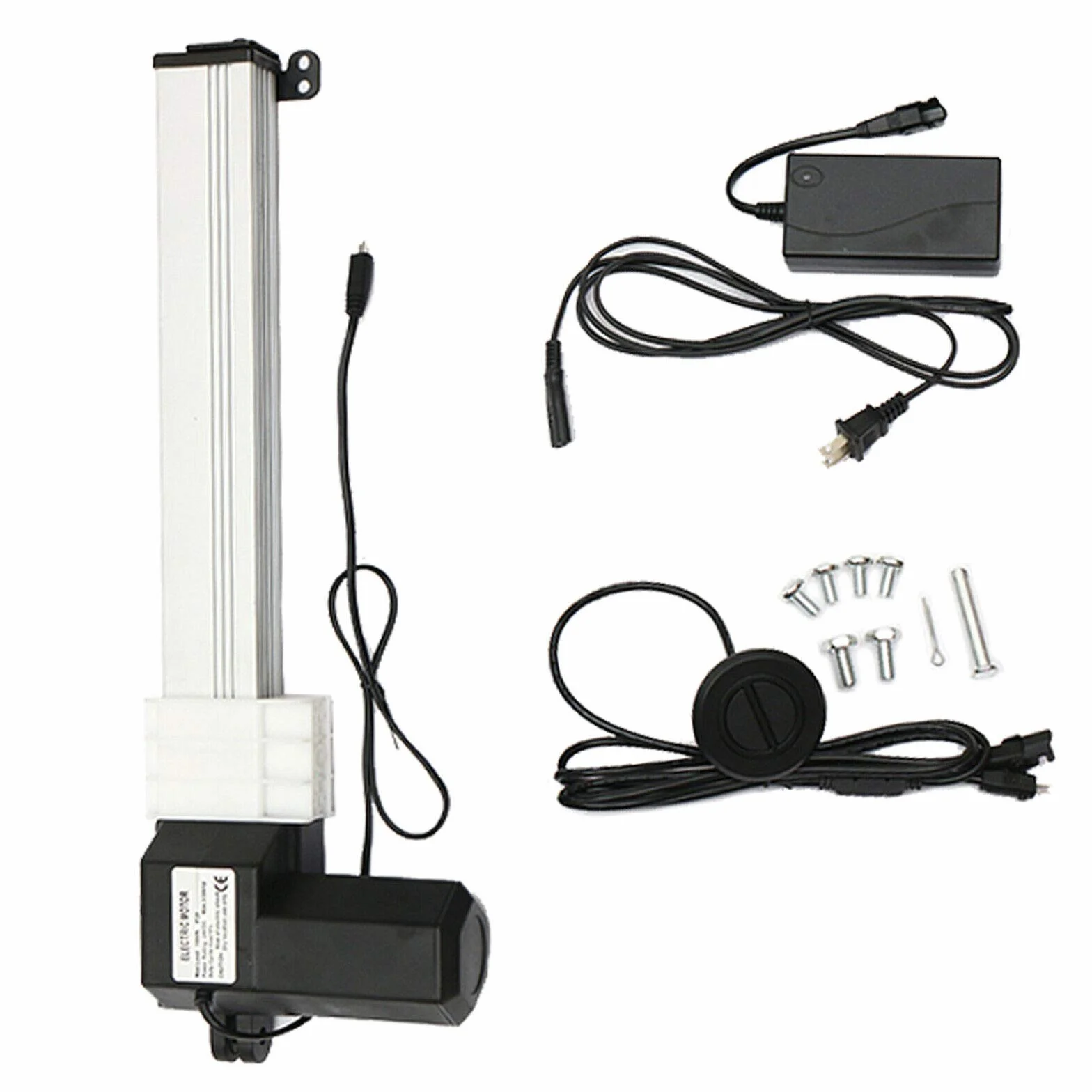 Actuador Lineal Motor 24V 5mm / s, Actuador Lineal de Carrera DC 6000N, 330mm Motor Eléctrico Lineal Accionamiento