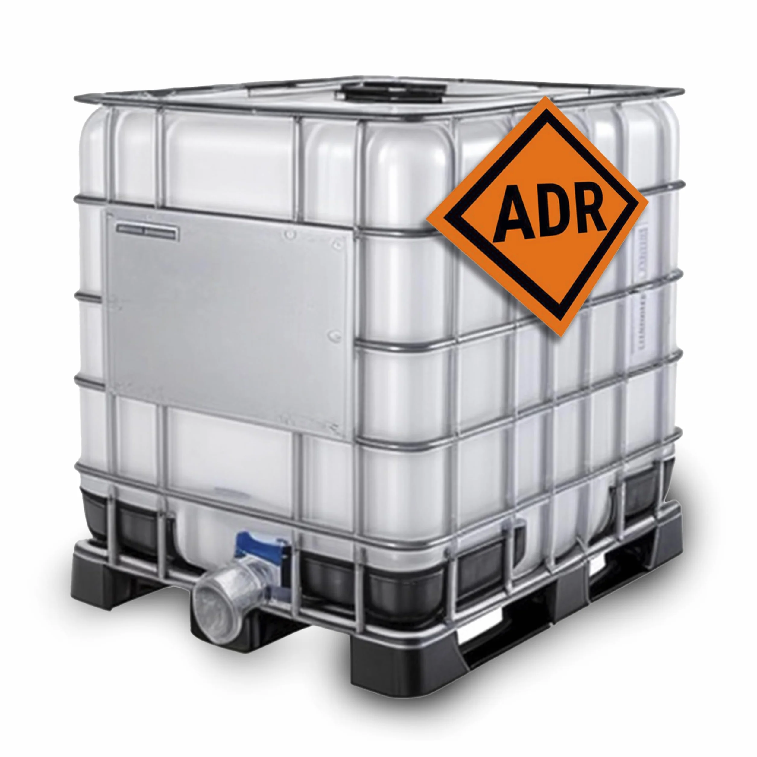 Contenedor depósito de 1000 litros IBC-GRG con palet de plástico ADR