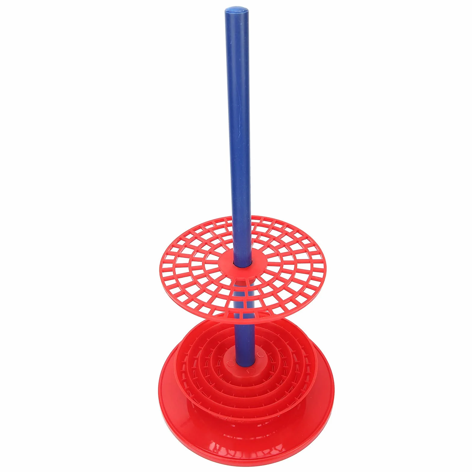 Soporte para Pipetas de 98 Agujeros, Plástico, Rojo, Disco Redondo, Equipo de Laboratorio