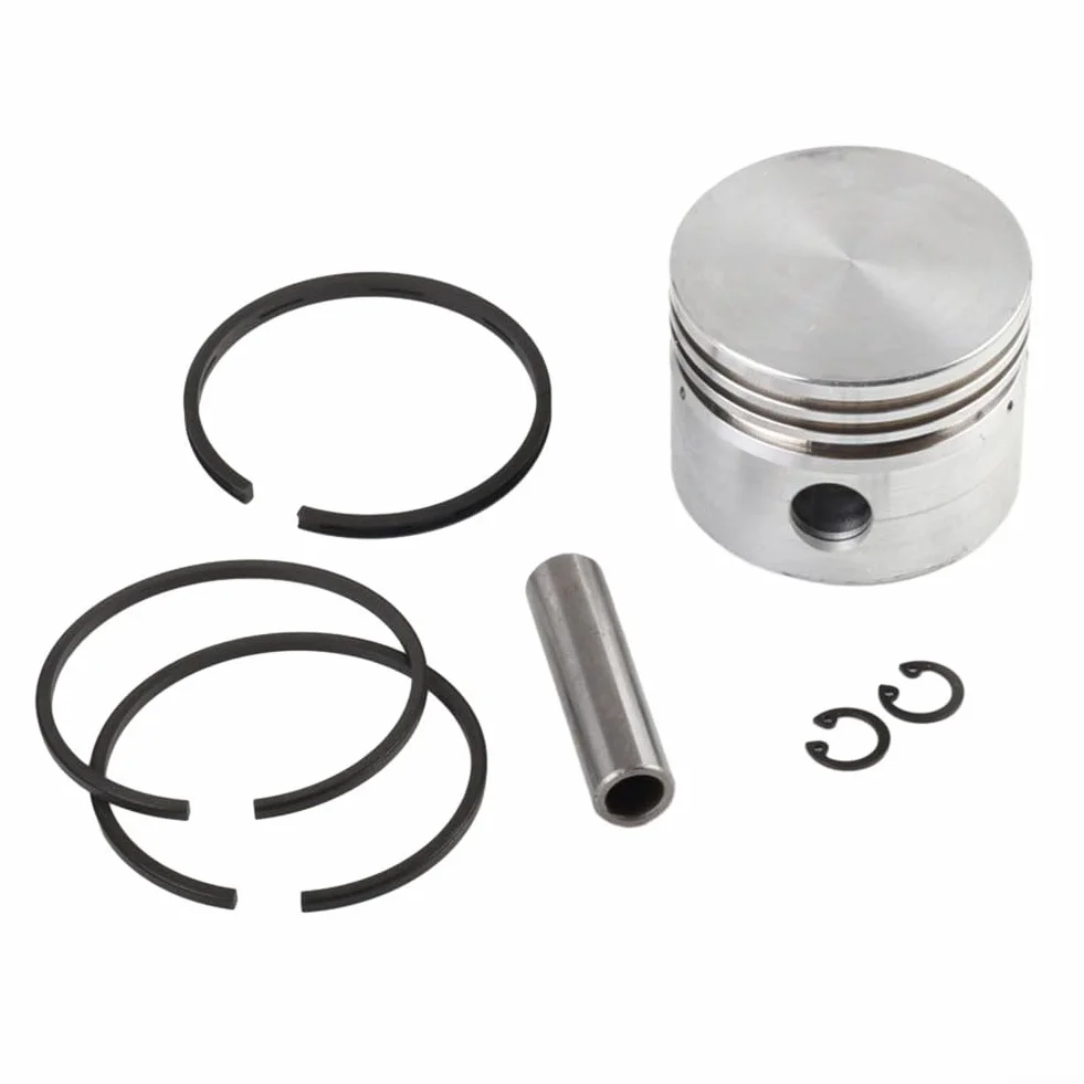 Kit de repuesto de pistón compresor de aire de metal 42mm con 3 anillos, pasador y anillo de retención