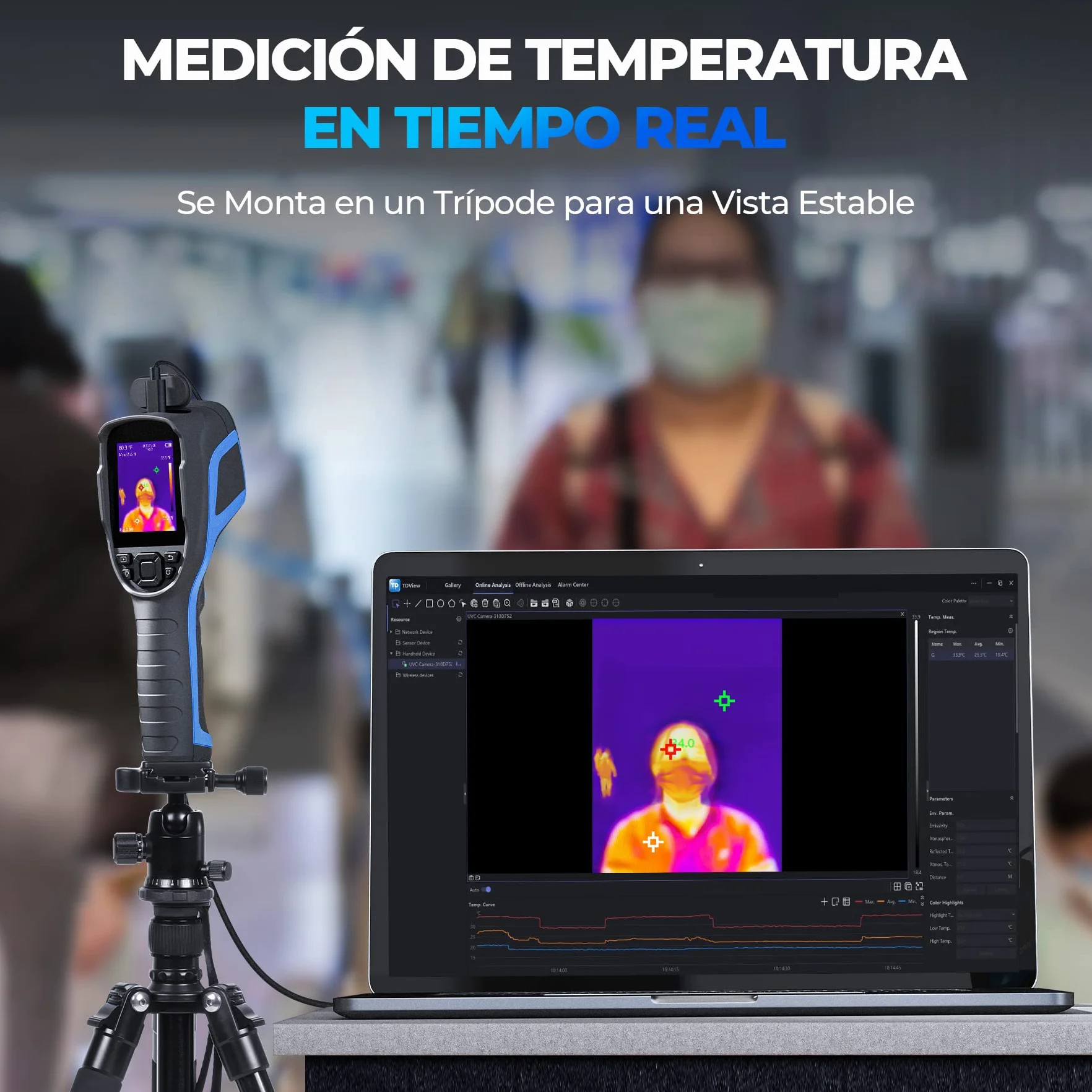 TOPDON TC004 Camara Termica, 320x240 TISR alta Resolución, Cámara Termográfica Infrarroja Profesional con Análisis de PC y Grabación de Video, 16GB Tarjeta Micro SD, Duración de Batería de 12 Horas
