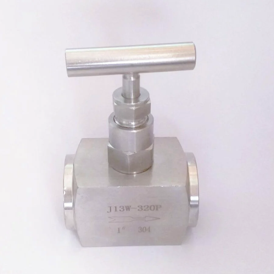 Válvula de aguja de cierre hembra de alta presión de 1 pulgada, 4600 PSI 304, control de flujo inoxidable, agua, aire, combustible, CO2, accesorios de fontanería de gas