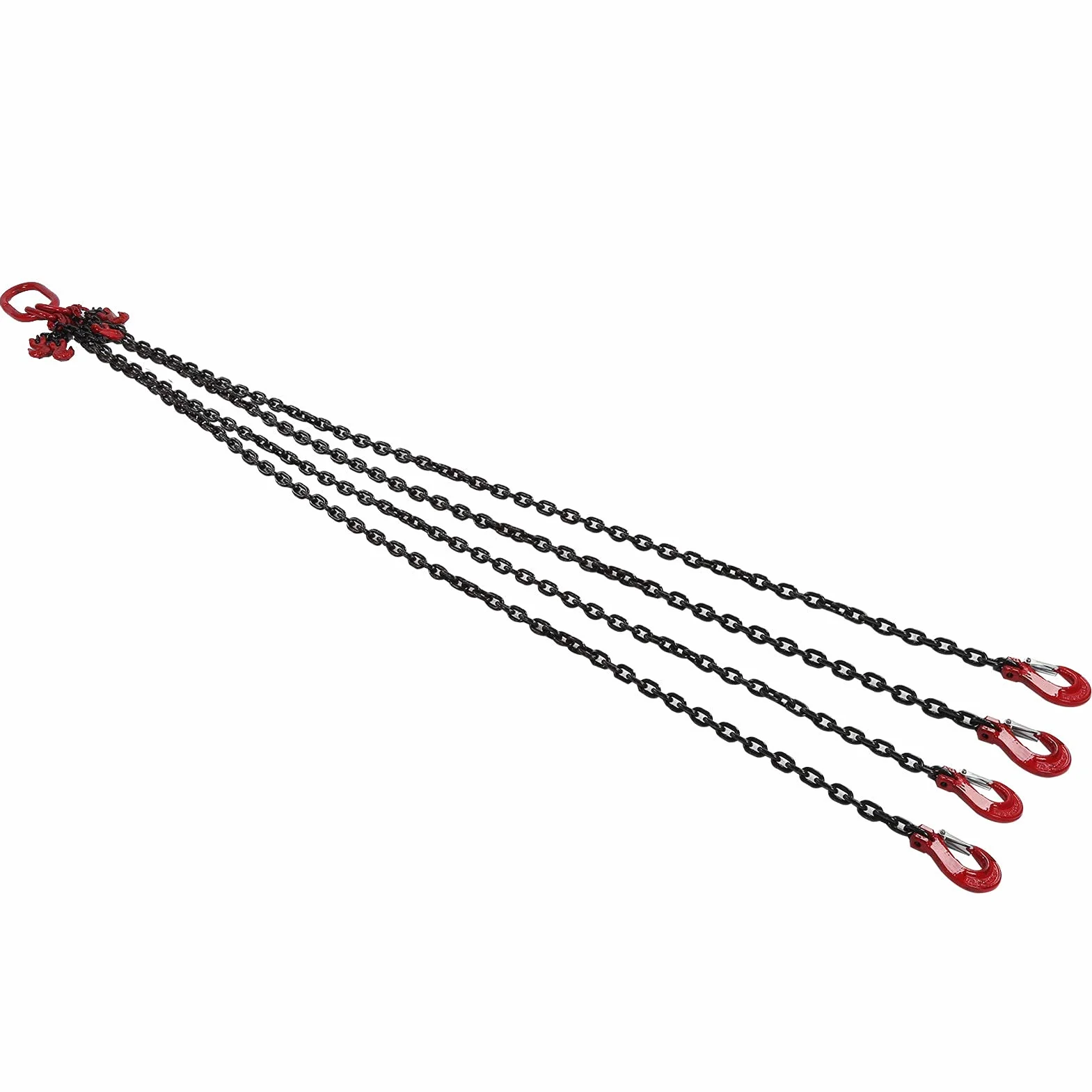 Eslinga de Cadena G80 4T 6mm 2m 4 Ramales Gancho de Horquilla para Elevación