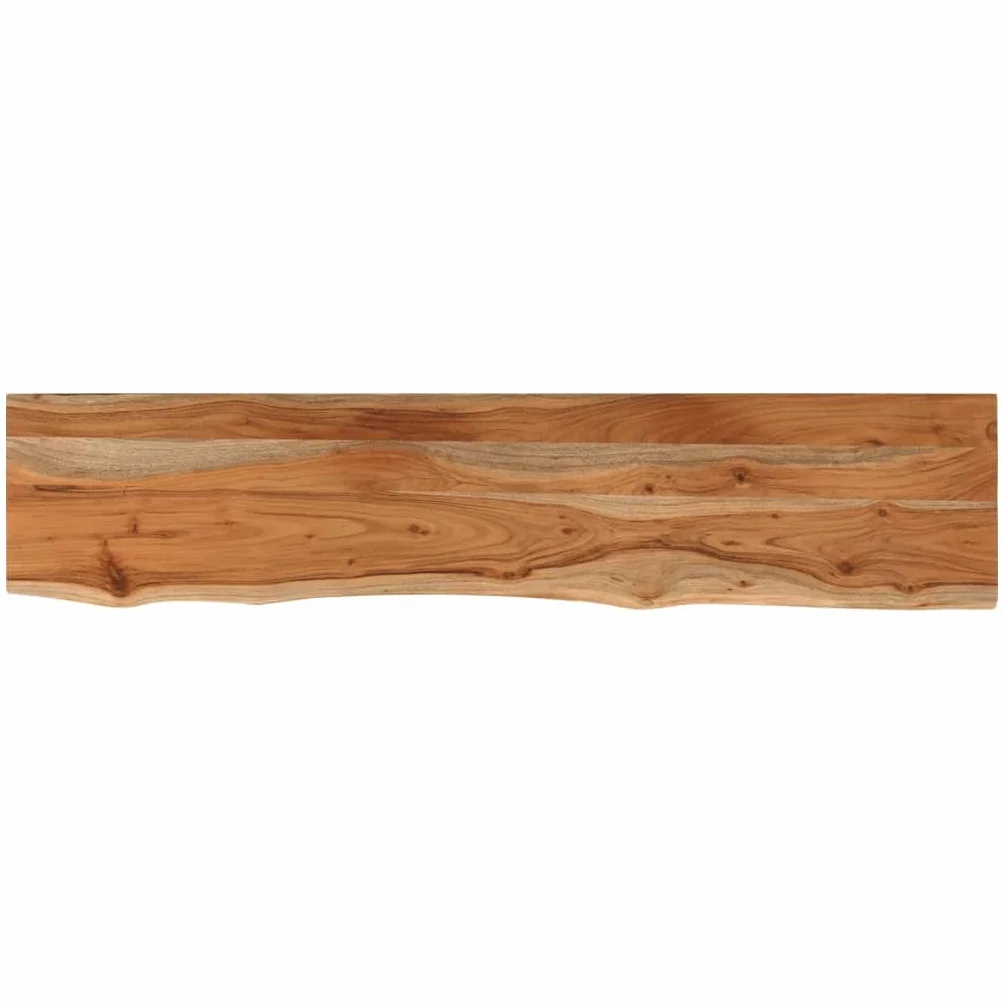 vidaXL Tablero Rectangular, Superficie de Mesa Auxiliar, Tablero de Repuesto, Superficie de Comedor, Madera de Acacia Borde Vivo 180x40x2,5 cm