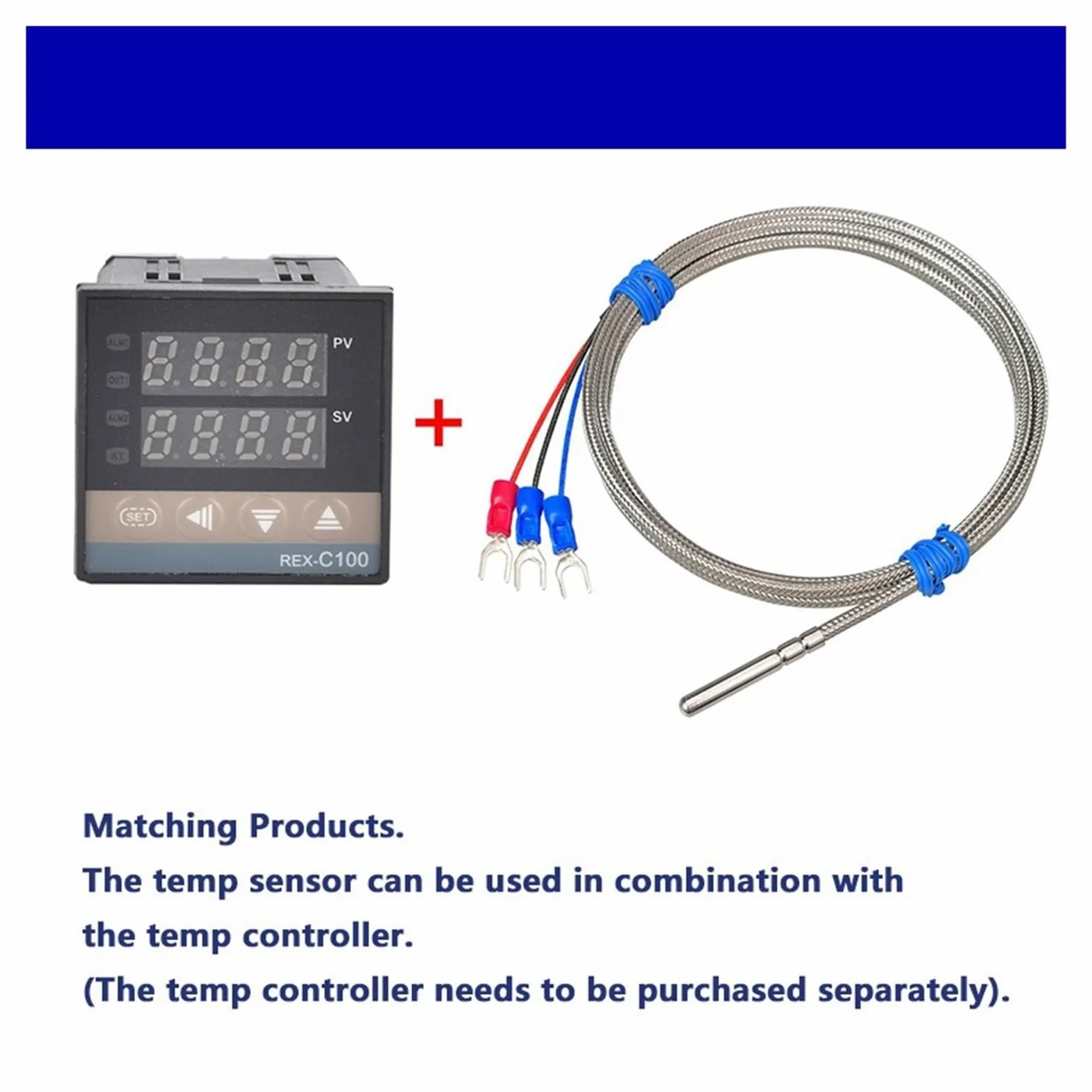 Tipo de sonda de alta temperatura Pt100, sensor, aislamiento de fibra de vidrio, resistencia térmica de platino, 450 ℃ | 5m