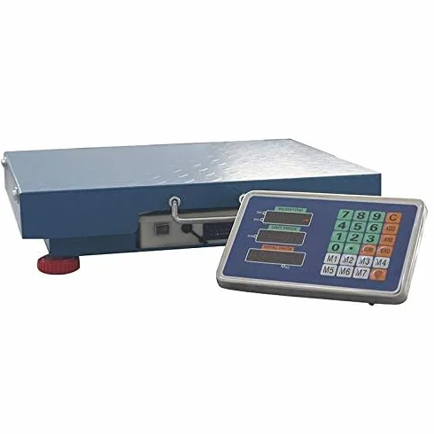 KATSU Balanza Industrial de Plataforma 300kg Electrónica Recargable Báscula Postal Digital con LED Pantalla y 42 x 52cm Plataforma de Acero a Prueba de Herrumbre para Envío de Paquetes Almacén