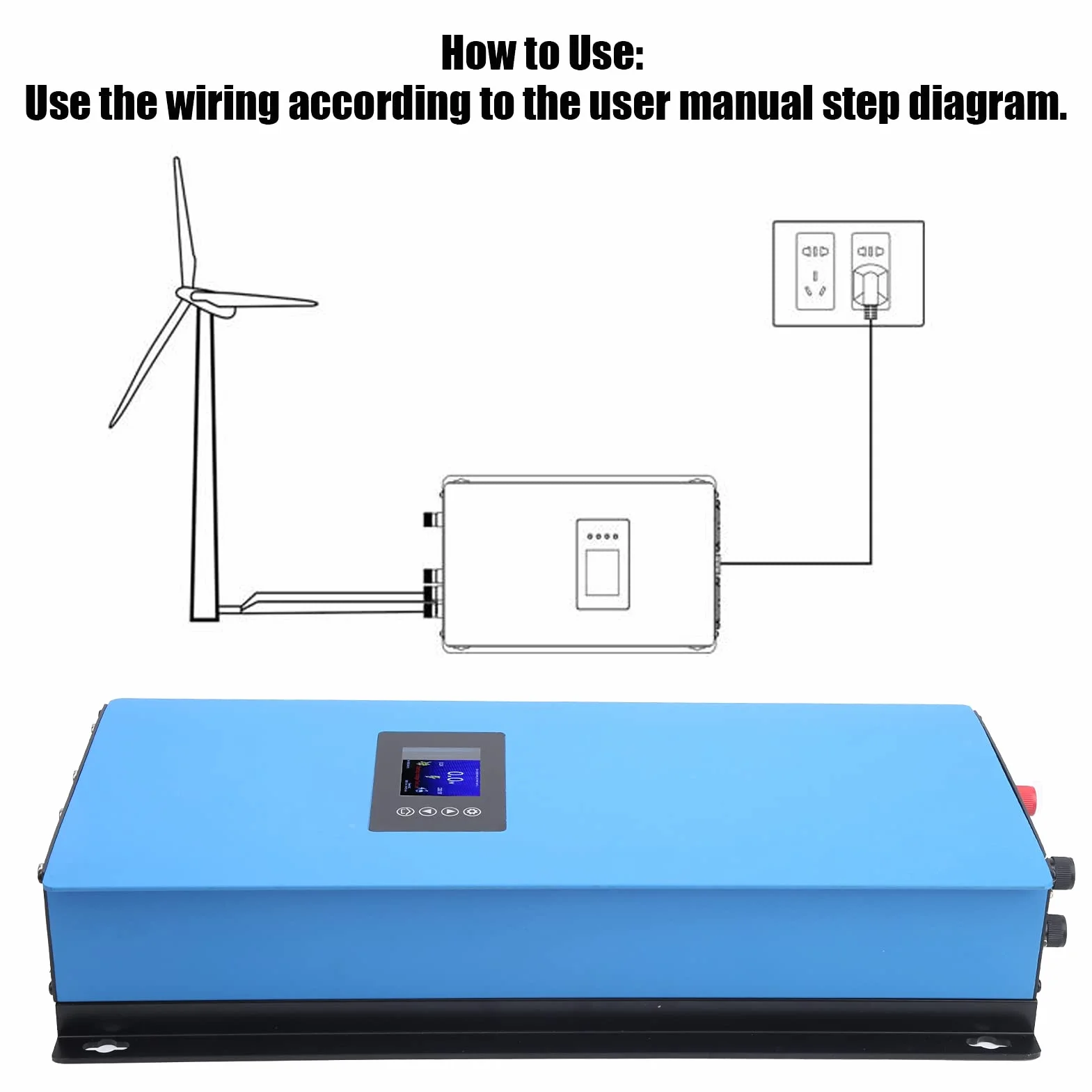 Inversor de 2000 W, inversor de energía eólica Inversor de control de energía eólica Máquina integrada 2000 W Enchufe de la UE 220 V para(#1)