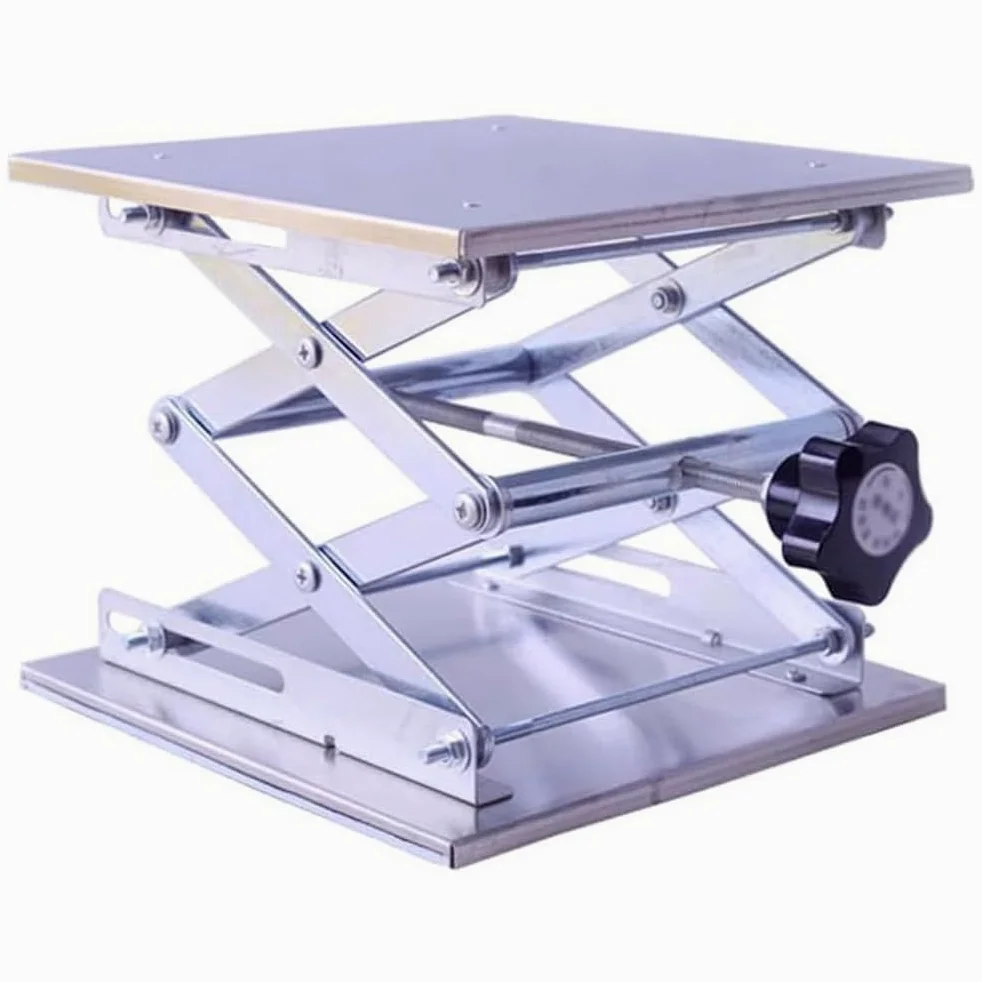 Mesa elevadora de tijera, estante de acero inoxidable para gato de laboratorio, gran capacidad de carga para un fácil manejo y transporte